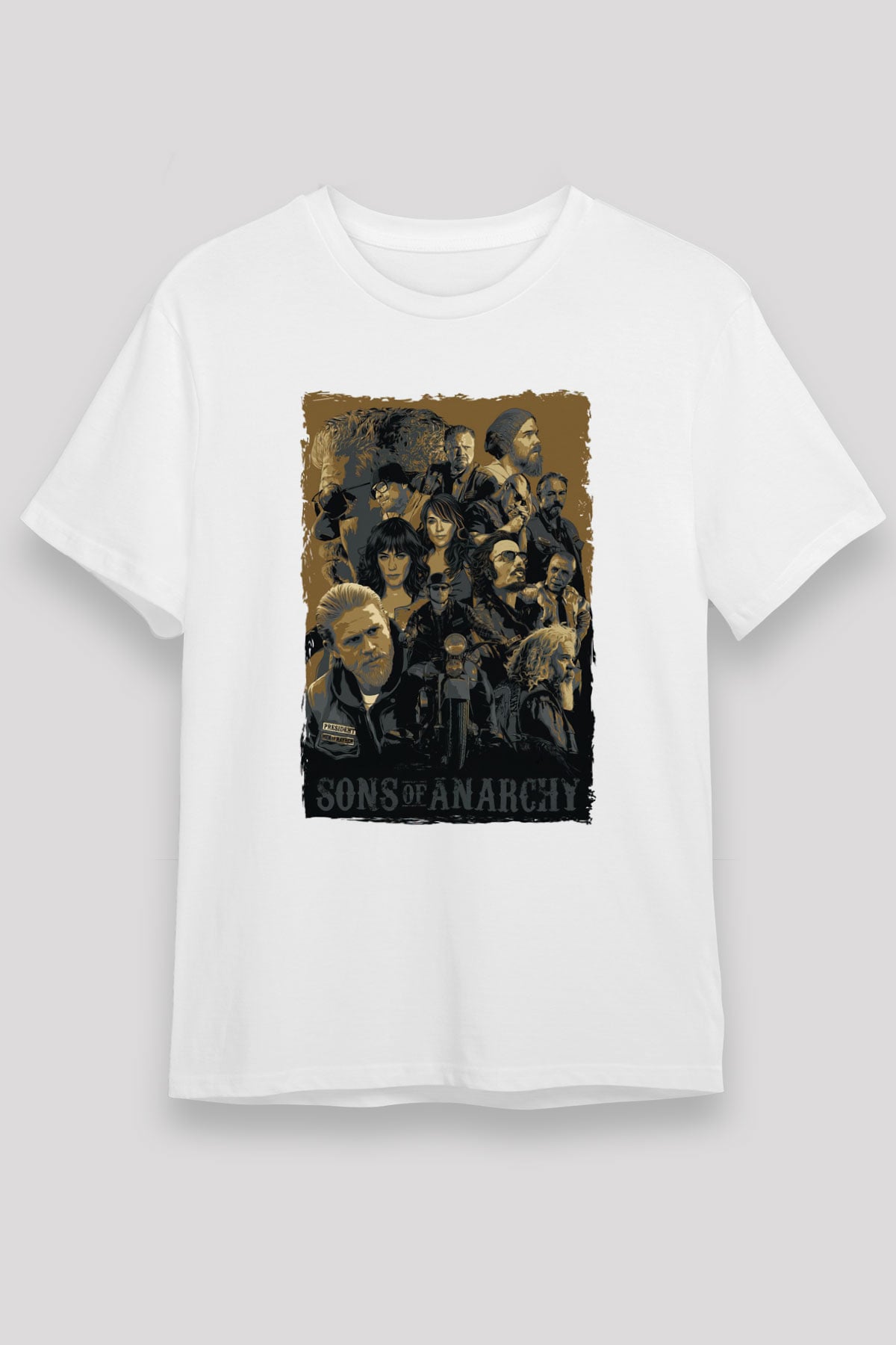Sons of Anarchy Beyaz Unisex Tişört T-Shirt
