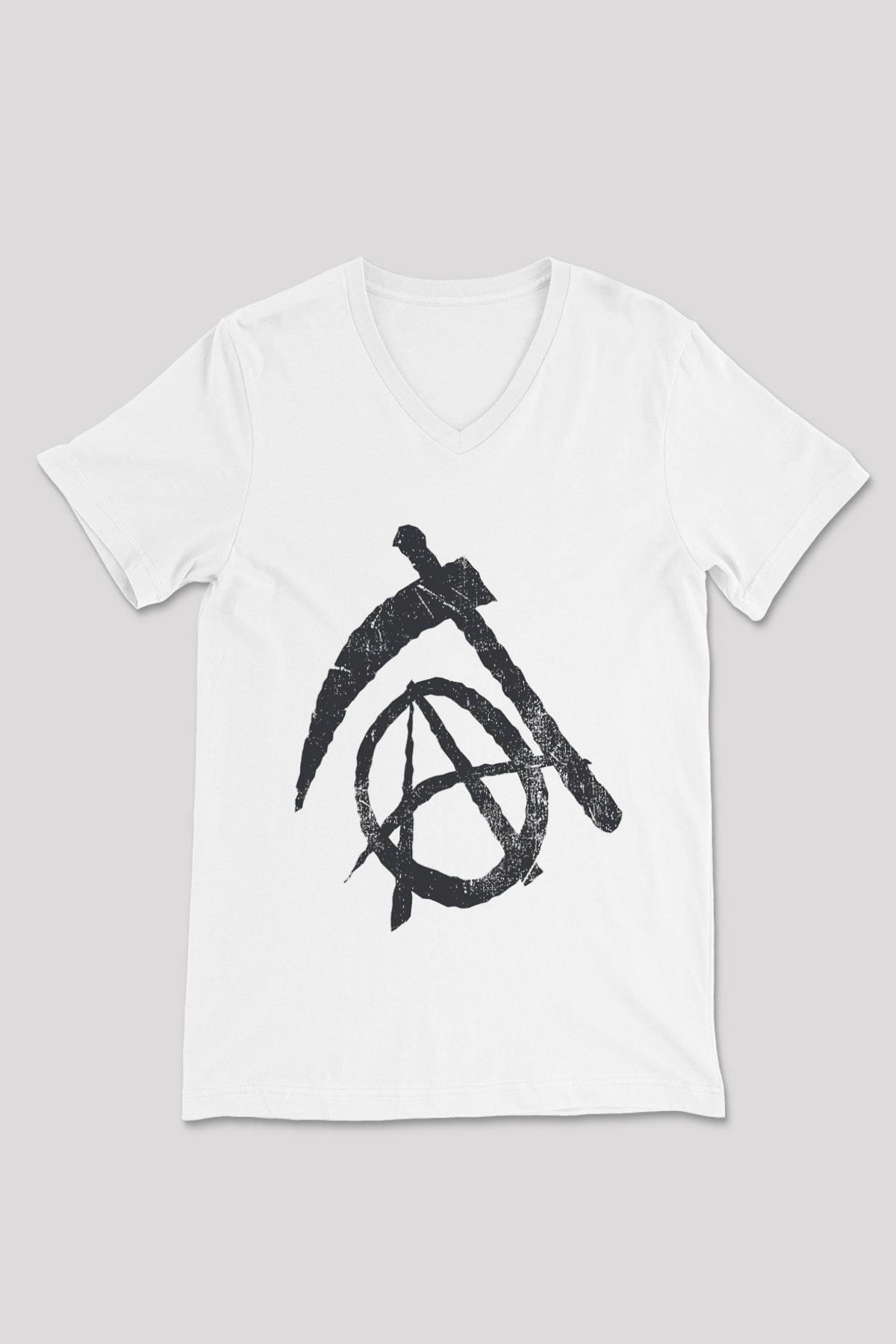 Sons of Anarchy Beyaz Unisex V Yaka Tişört T-Shirt
