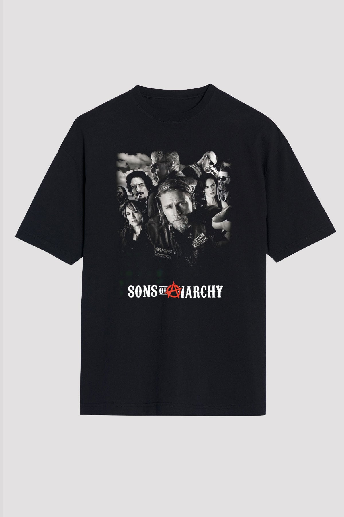Sons of Anarchy Siyah Unisex Oversize Tişört T-Shirt