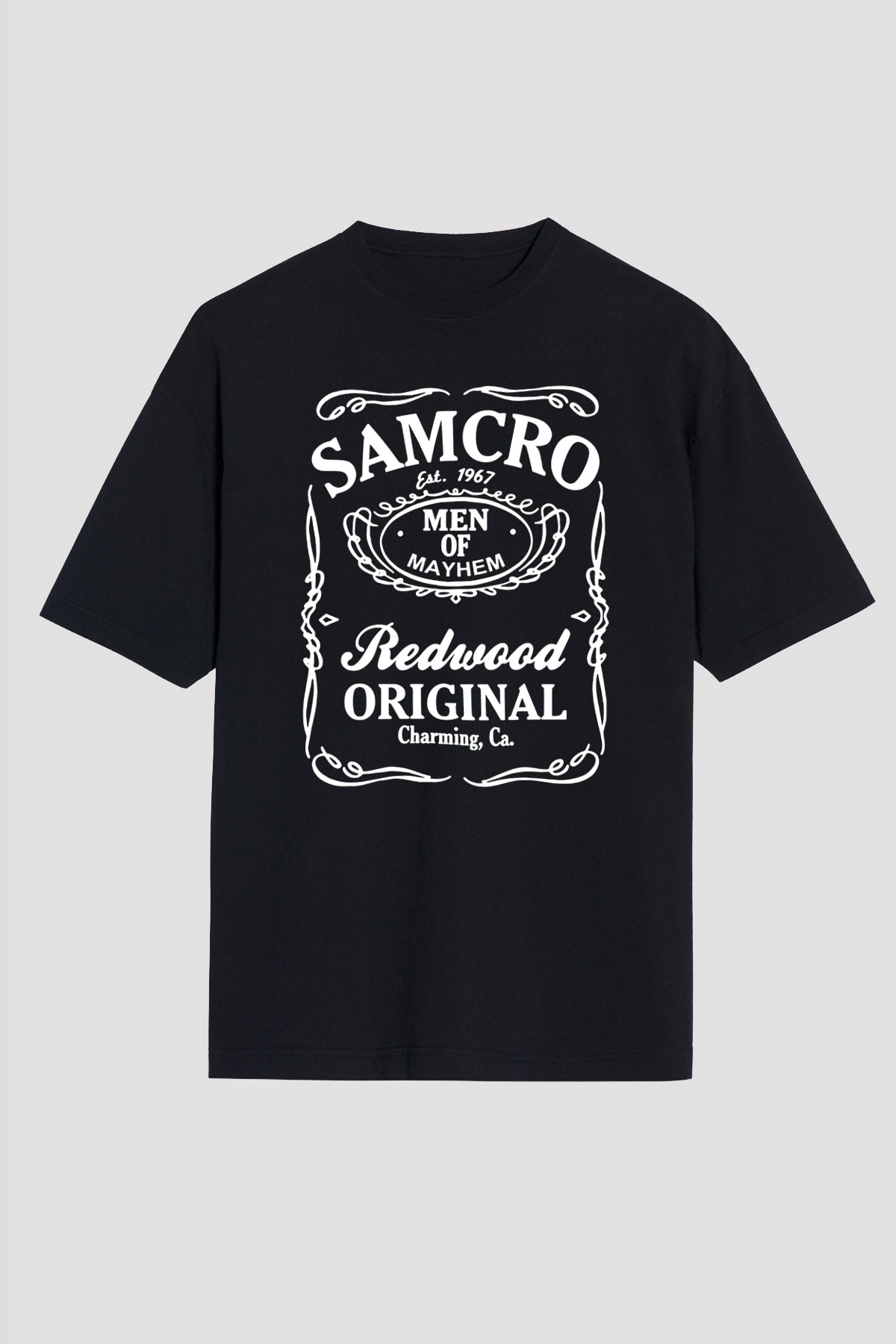 Sons of Anarchy Siyah Unisex Oversize Tişört T-Shirt