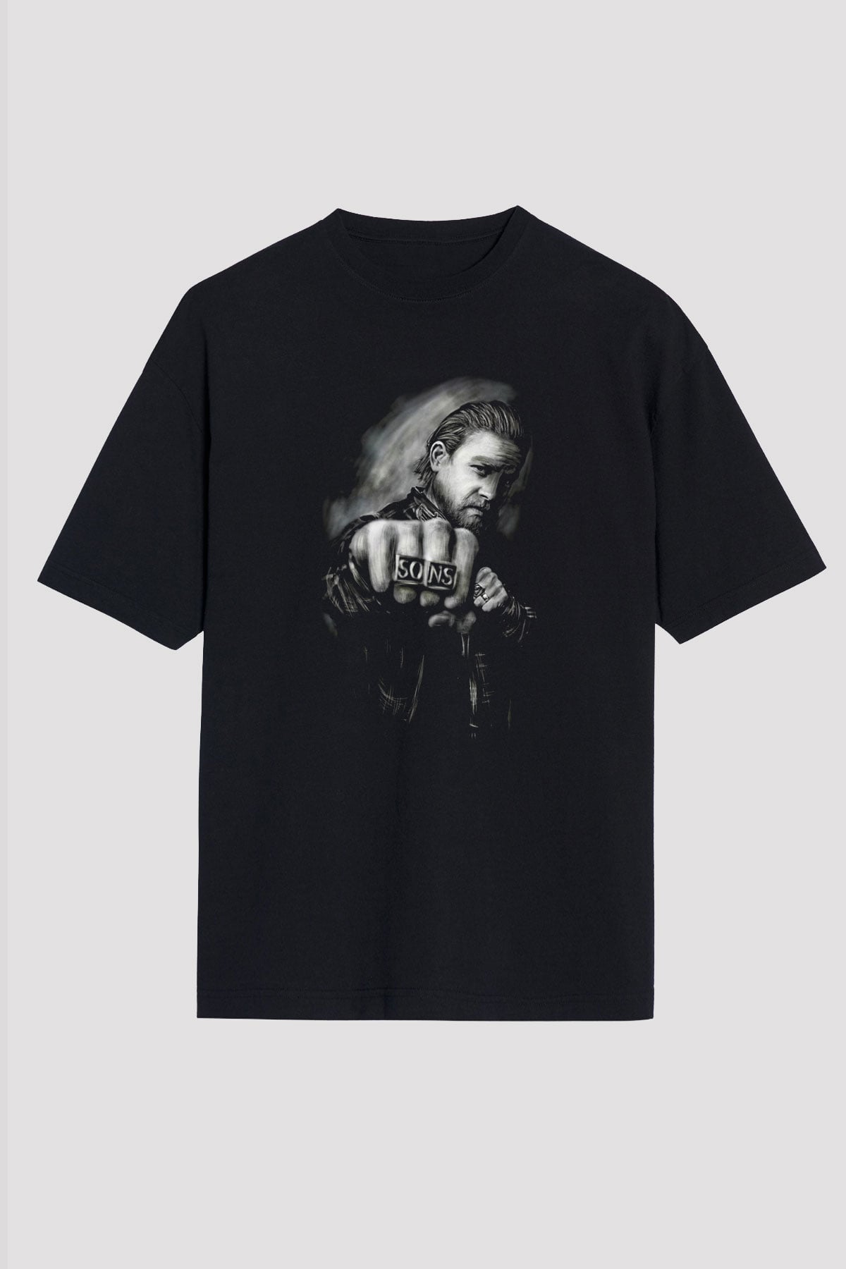 Sons of Anarchy Siyah Unisex Oversize Tişört T-Shirt