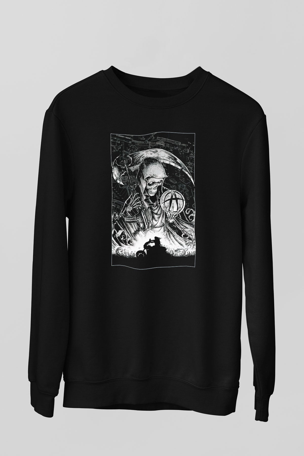 Sons of Anarchy Siyah Unisex Sweatshirt