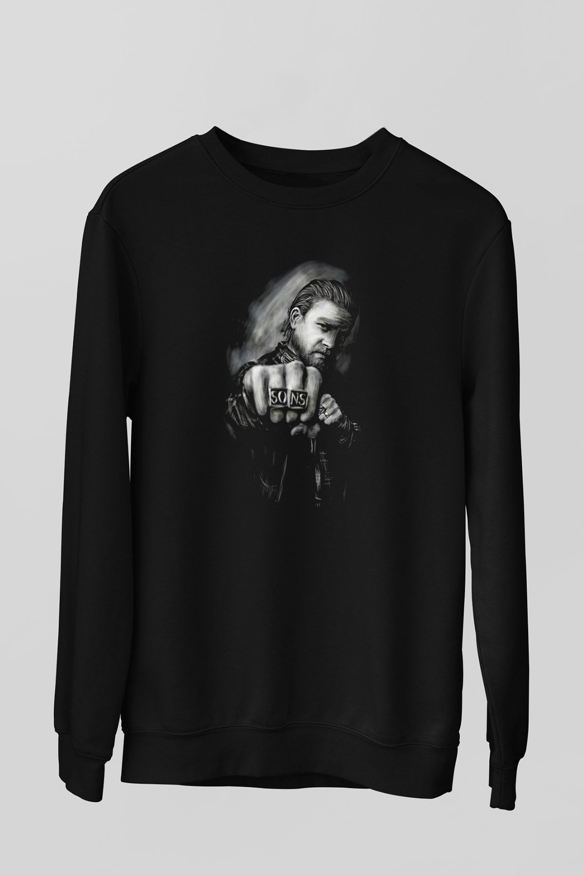 Sons of Anarchy Siyah Unisex Sweatshirt