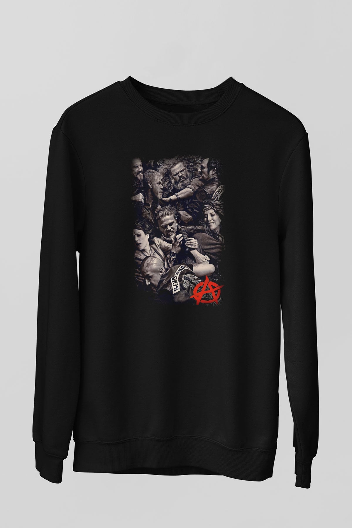 Sons of Anarchy Siyah Unisex Sweatshirt