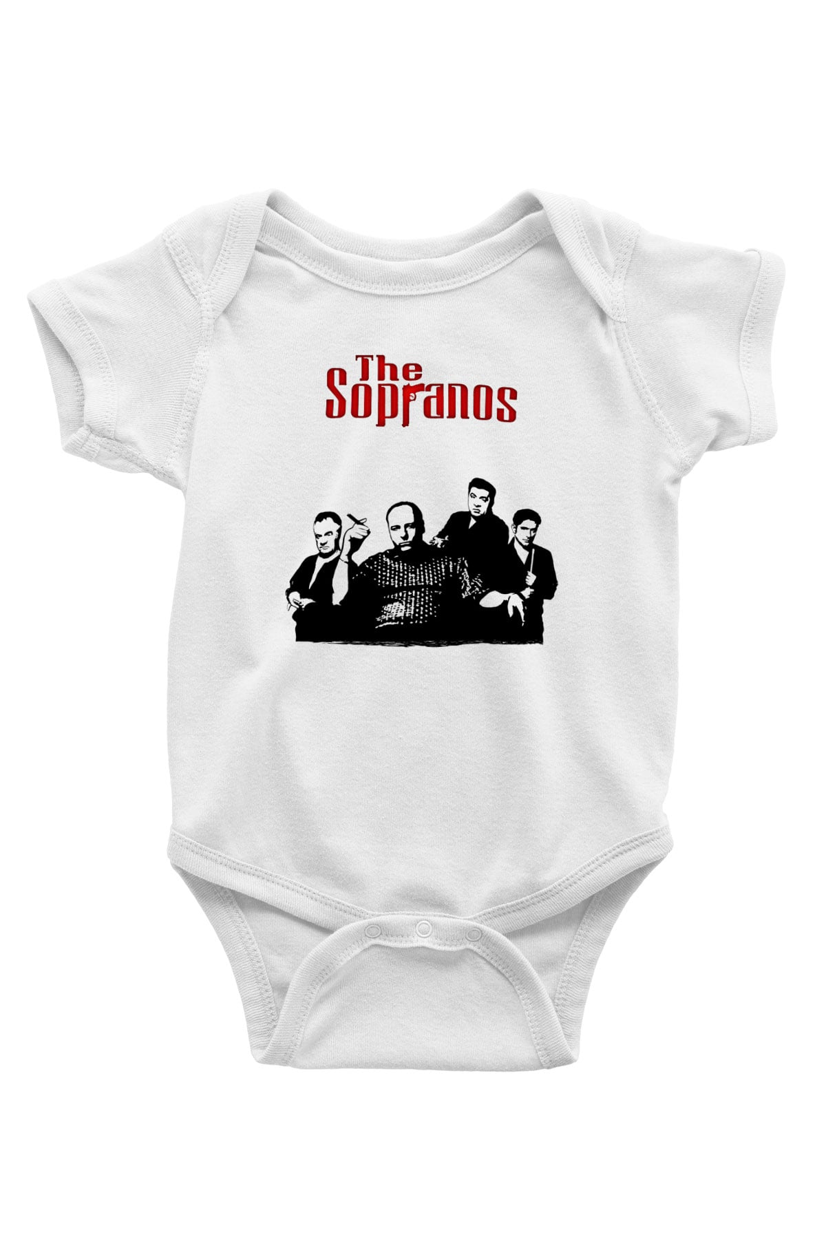 Sopranos Baskılı Beyaz Unisex Bebek Body - Zıbın