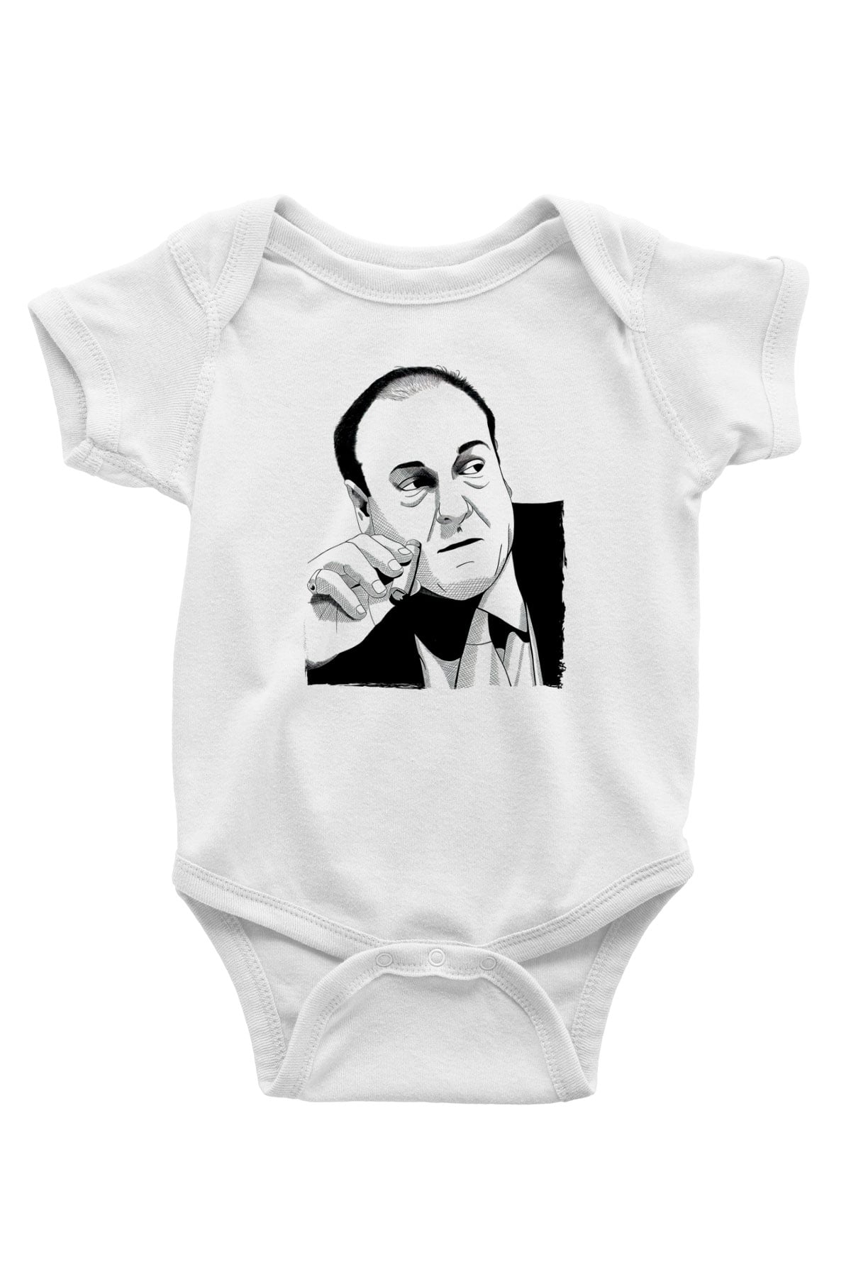Sopranos Baskılı Beyaz Unisex Bebek Body - Zıbın