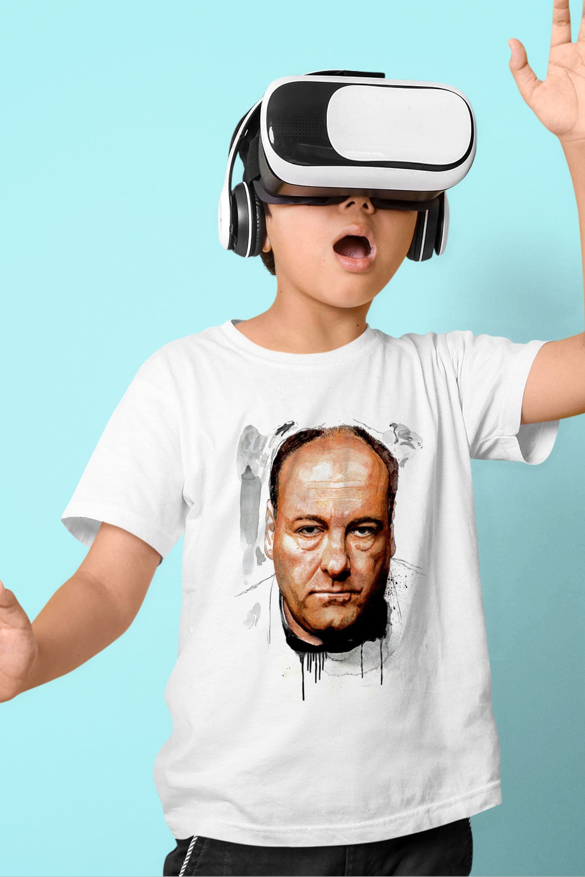 Sopranos Baskılı Beyaz Unisex Beyaz Çocuk Tişört - Tshirt