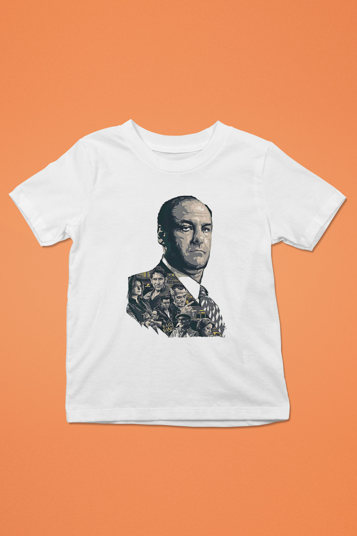 Sopranos Baskılı Beyaz Unisex Beyaz Çocuk Tişört - Tshirt