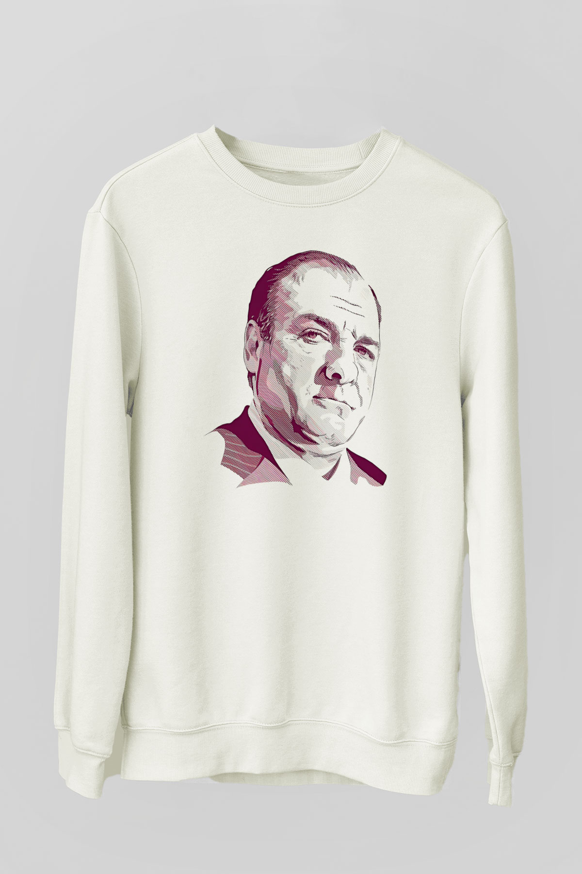 Sopranos Baskılı Beyaz Unisex Sweatshirt
