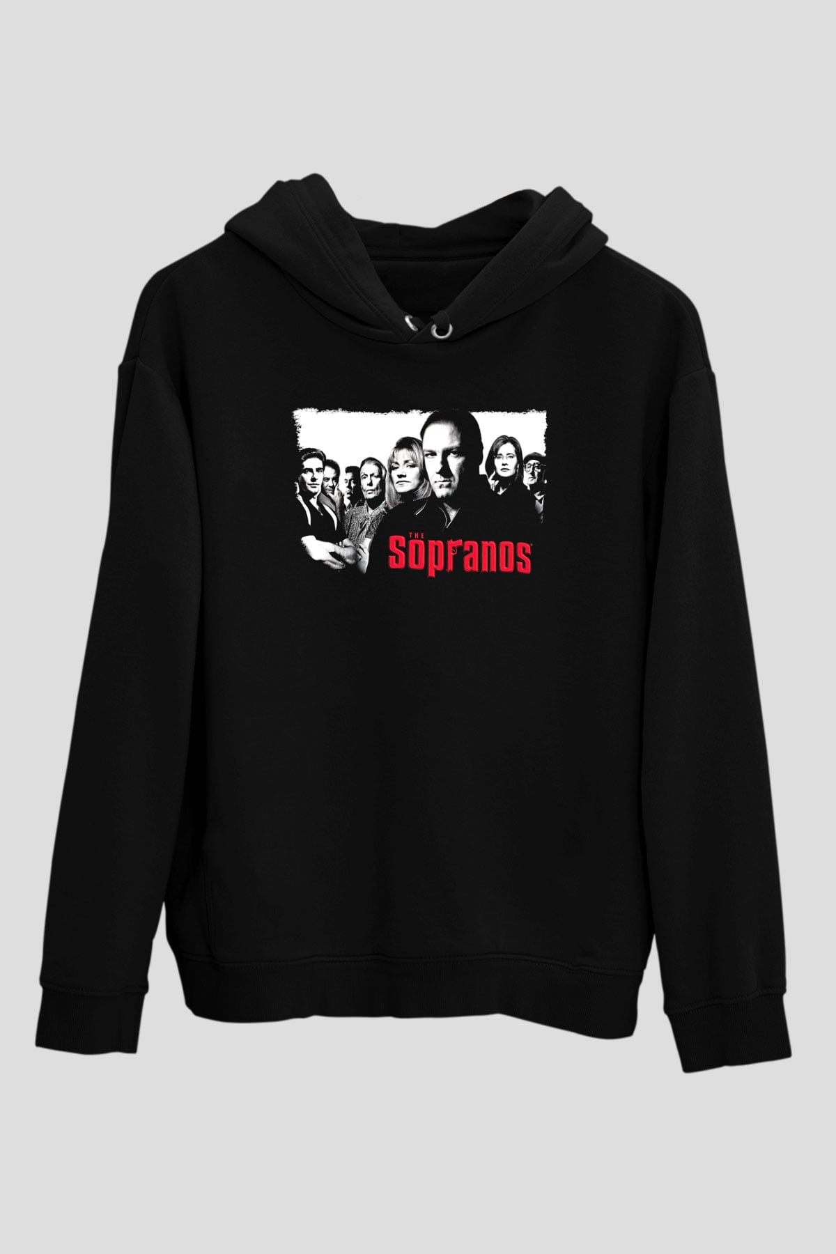 Sopranos Baskılı Unisex Siyah Hoodie