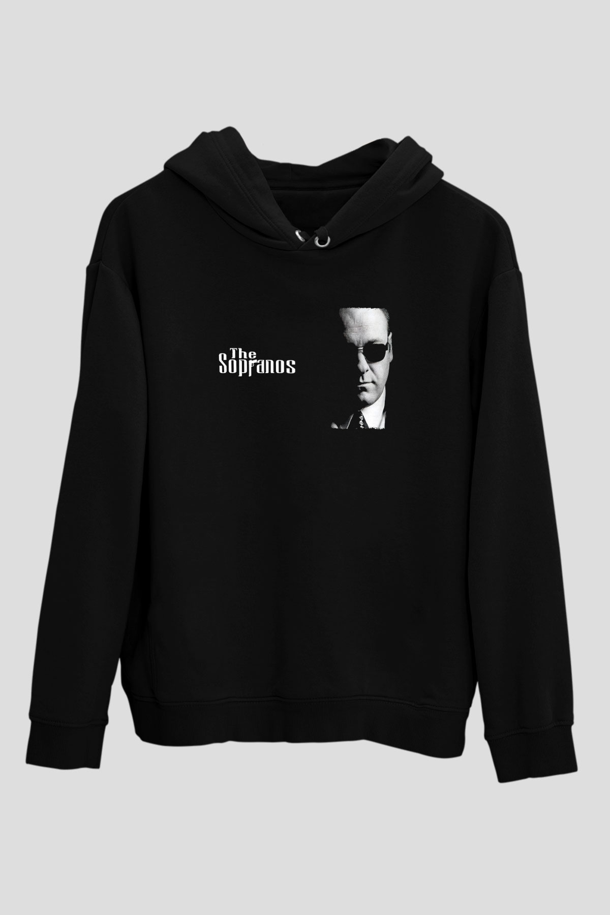 Sopranos Baskılı Unisex Siyah Hoodie