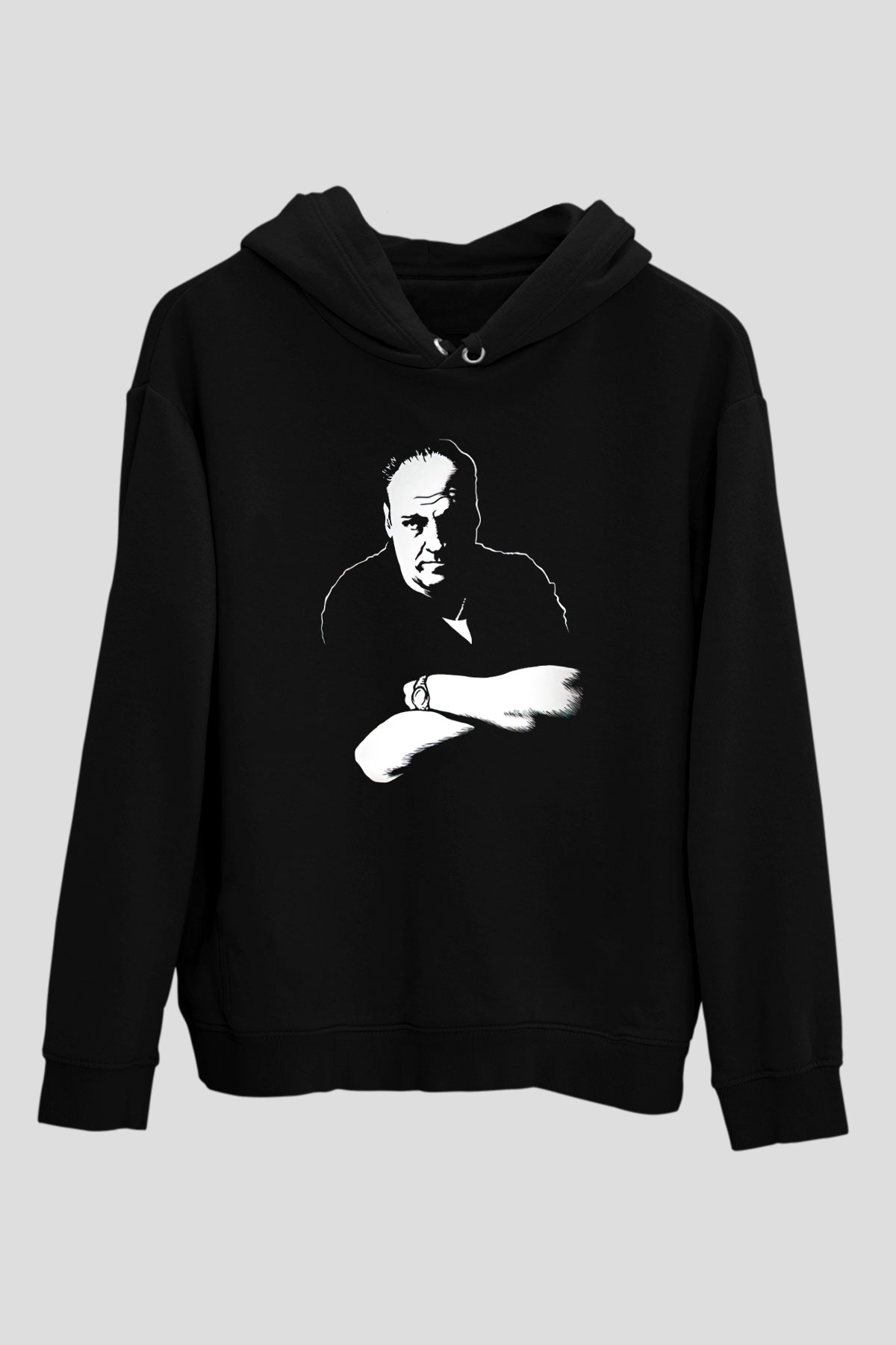 Sopranos Baskılı Unisex Siyah Hoodie