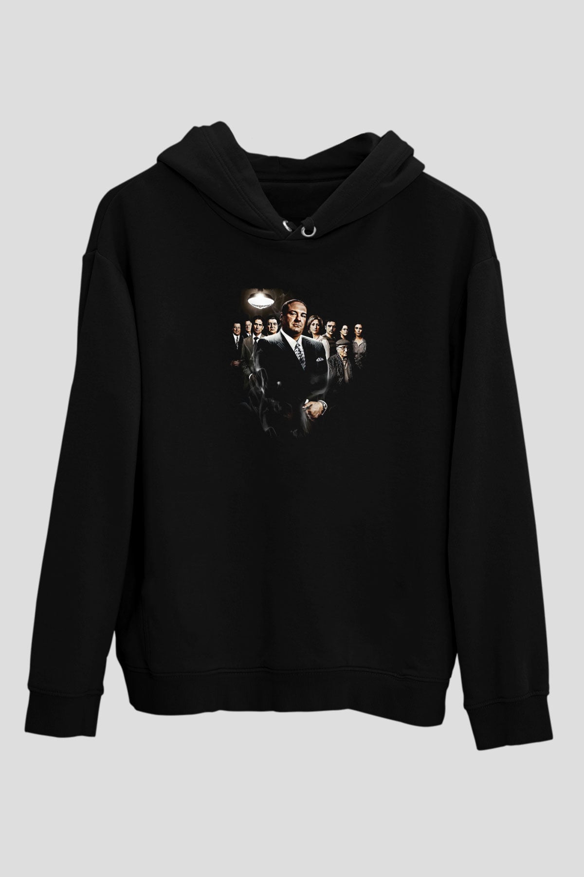 Sopranos Baskılı Unisex Siyah Hoodie