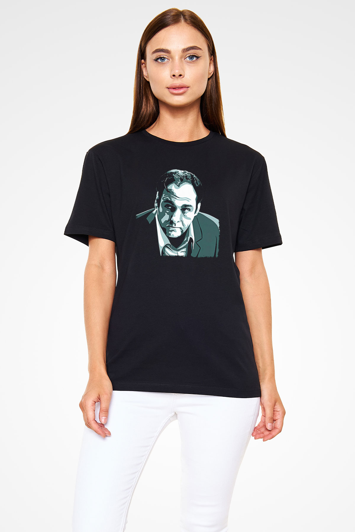 Sopranos Baskılı Unisex Siyah Tişört - Tshirt