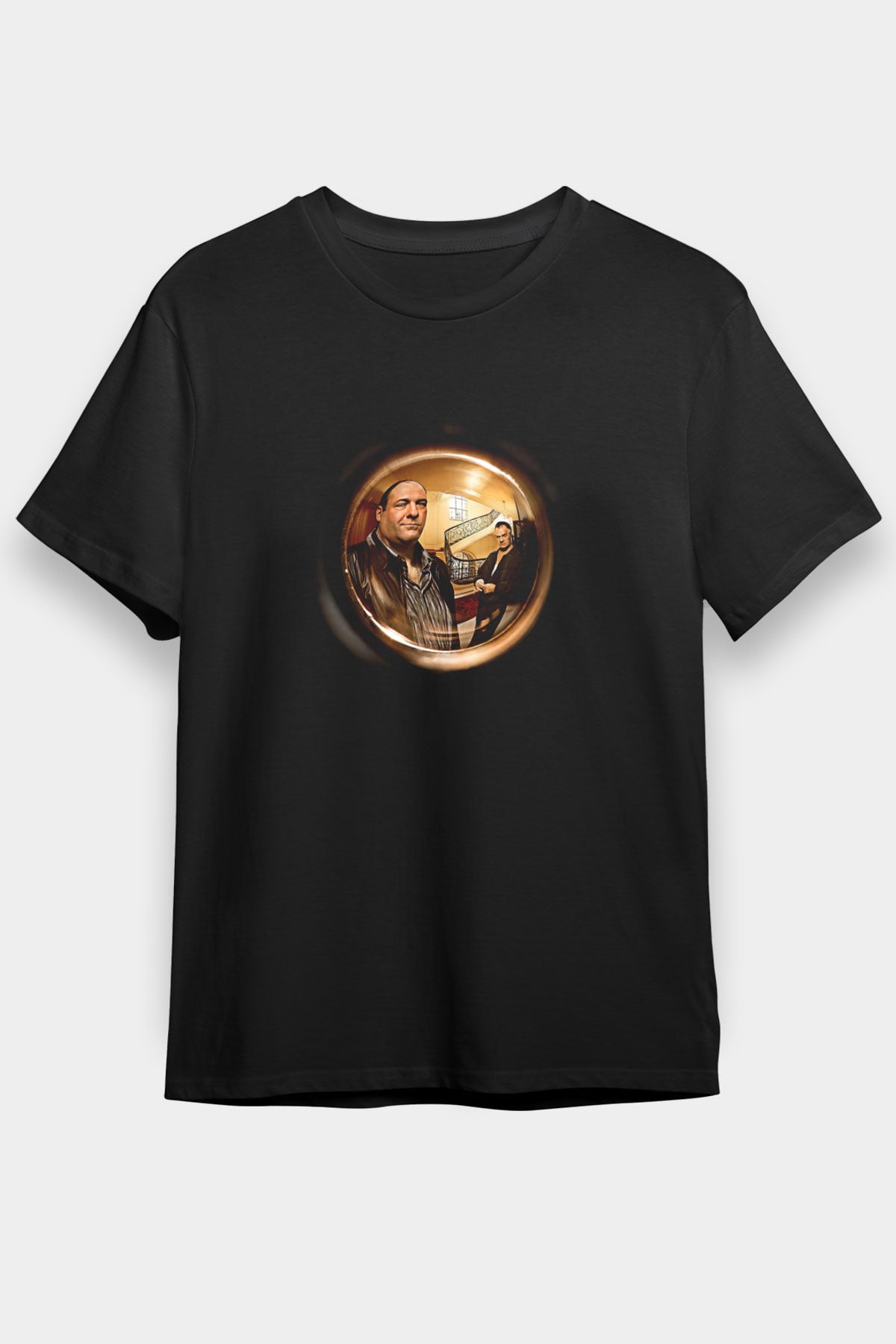 Sopranos Baskılı Unisex Siyah Tişört - Tshirt