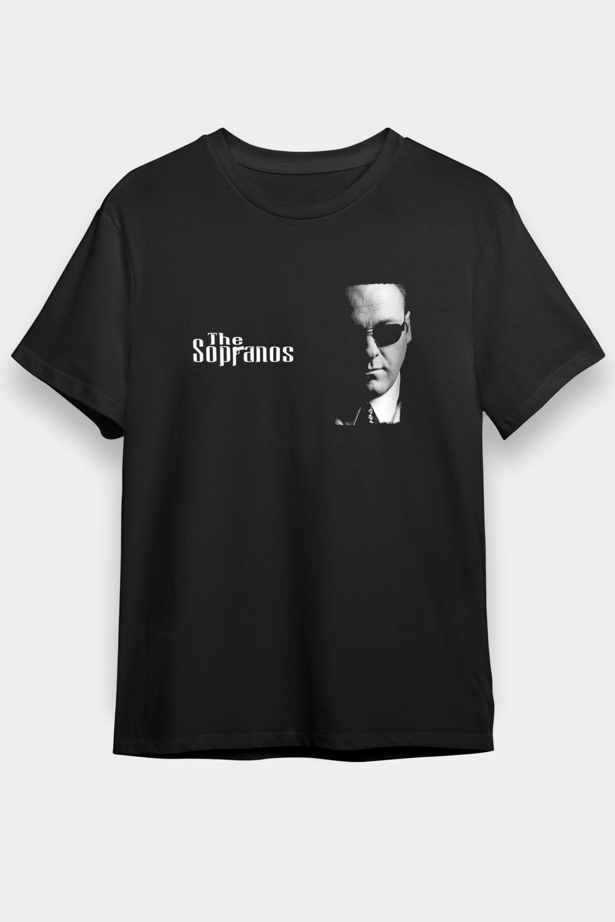 Sopranos Baskılı Unisex Siyah Tişört - Tshirt