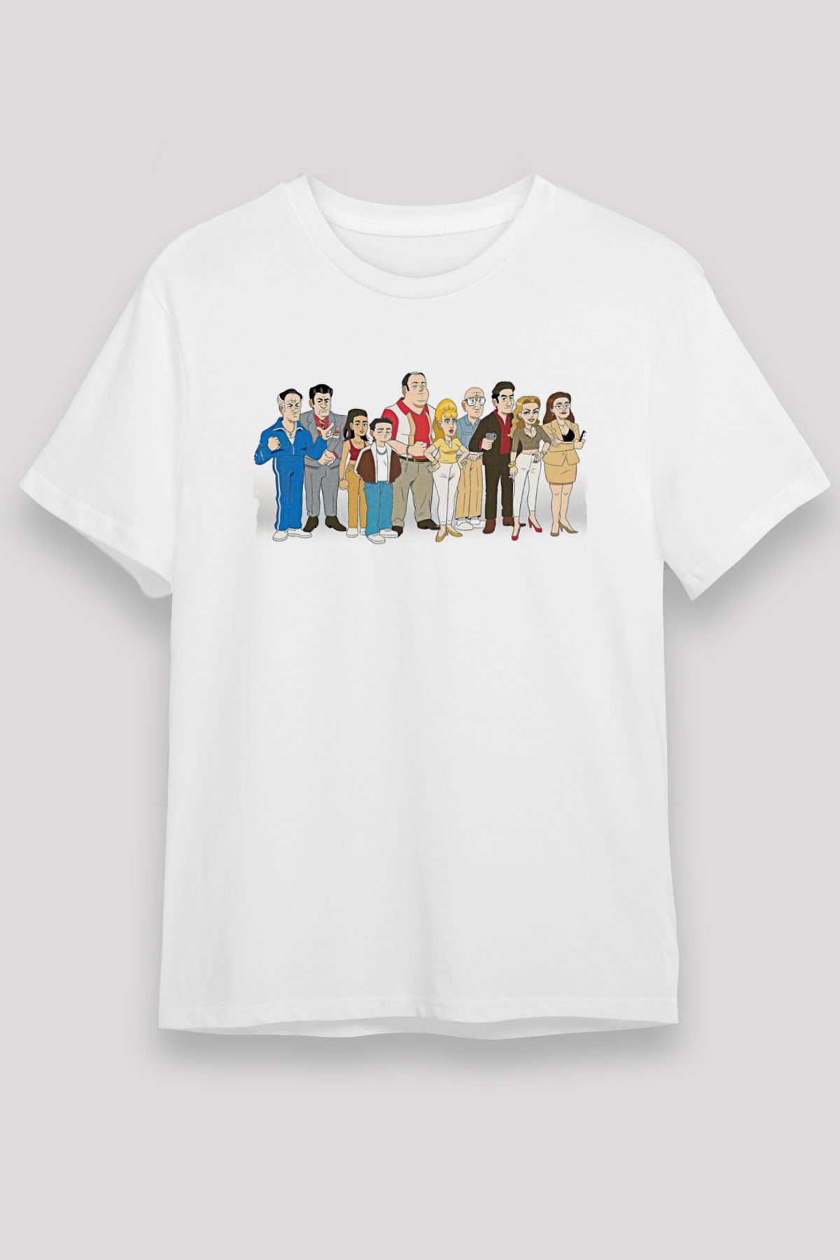 Sopranos Unisex Baskılı Beyaz Tişört - Tshirt