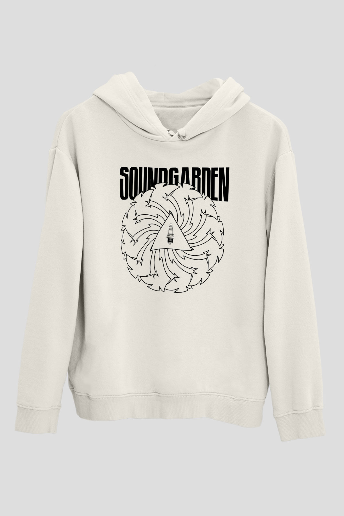 Soundgarden Beyaz Unisex Kapşonlu Sweatshirt