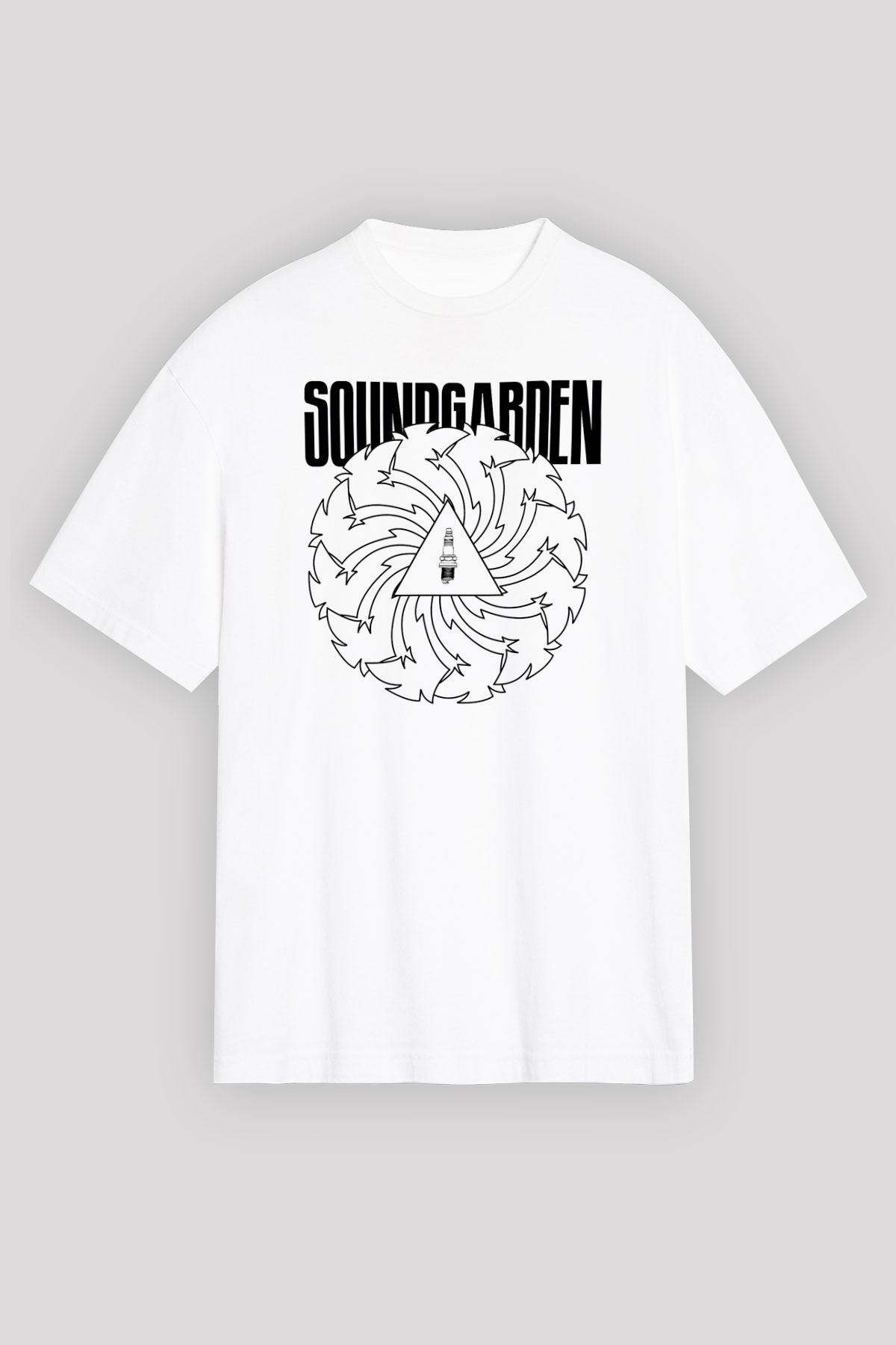 Soundgarden Beyaz Unisex Oversize Tişört T-Shirt
