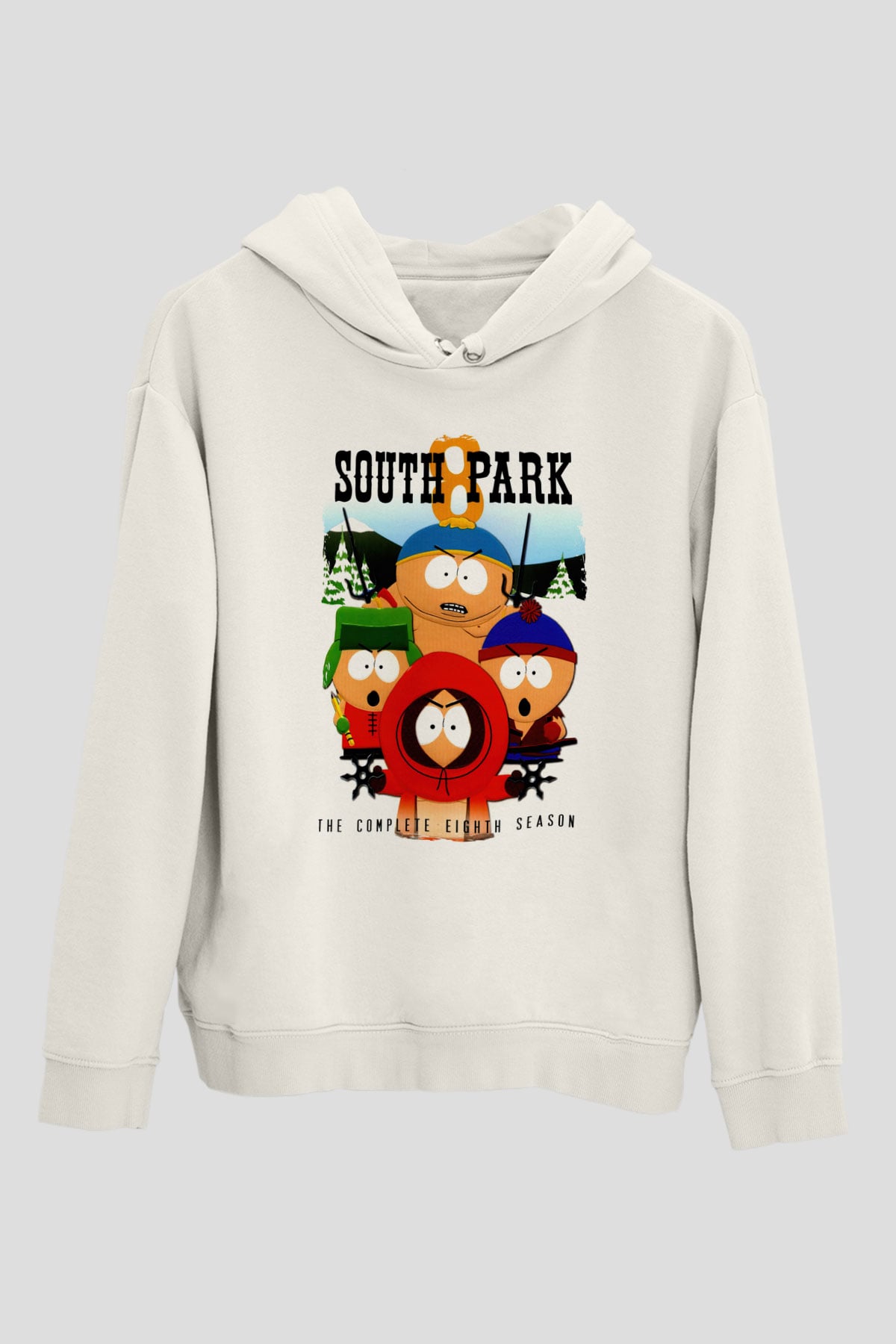 South Park Beyaz Unisex Hoodie