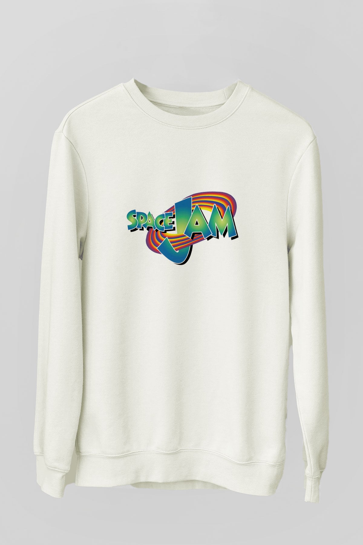 Space Jam Beyaz Unisex Sweatshirt