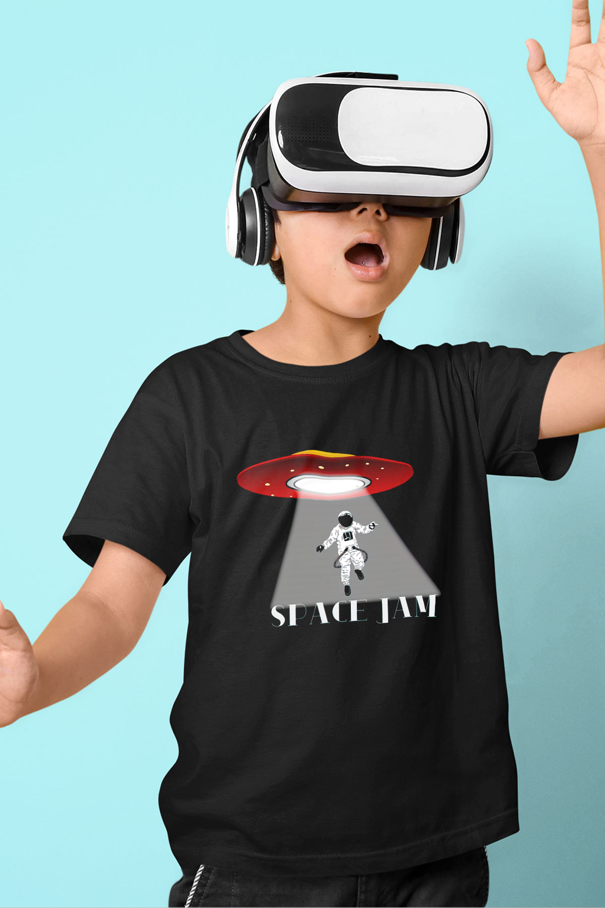 Space Jam Siyah Unisex  Çocuk Tişört