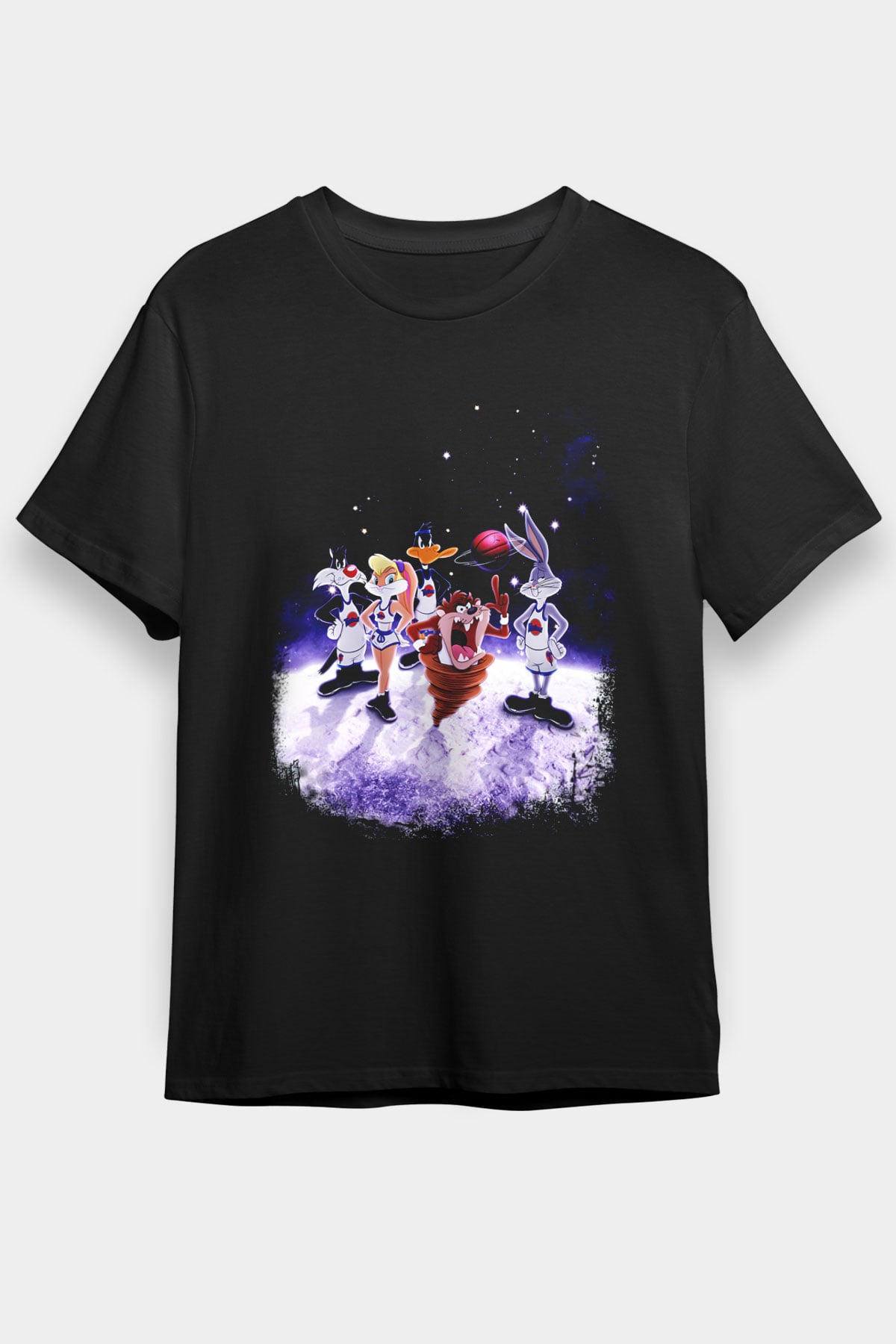Space Jam Siyah Unisex Tişört