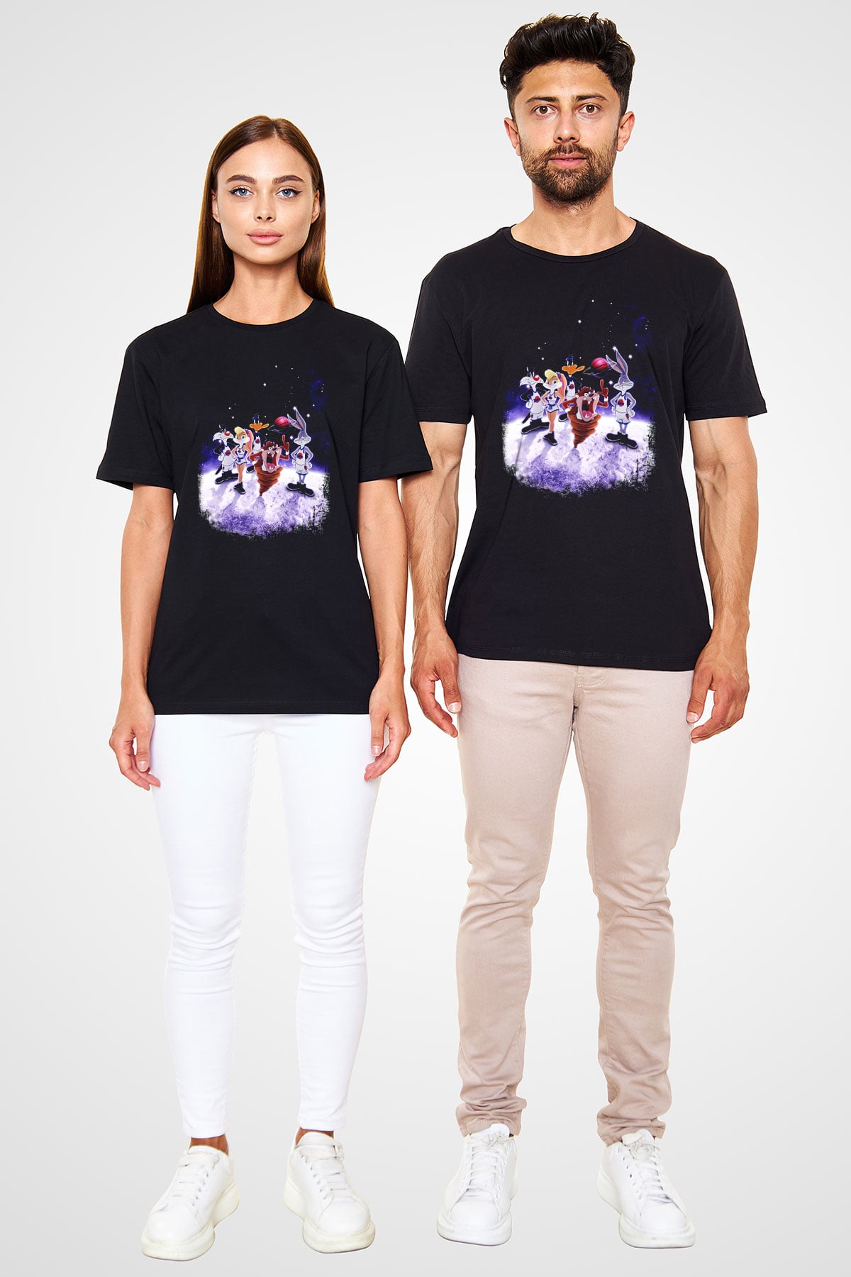 Space Jam Siyah Unisex Tişört