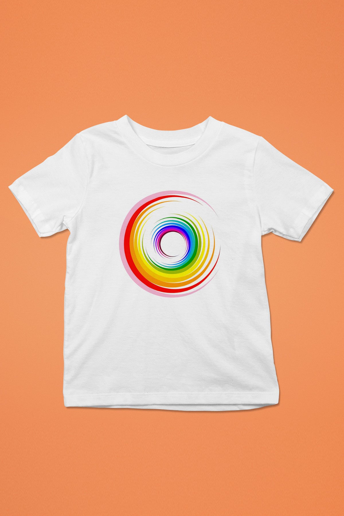 Spiral Beyaz Unisex Çocuk Tişört