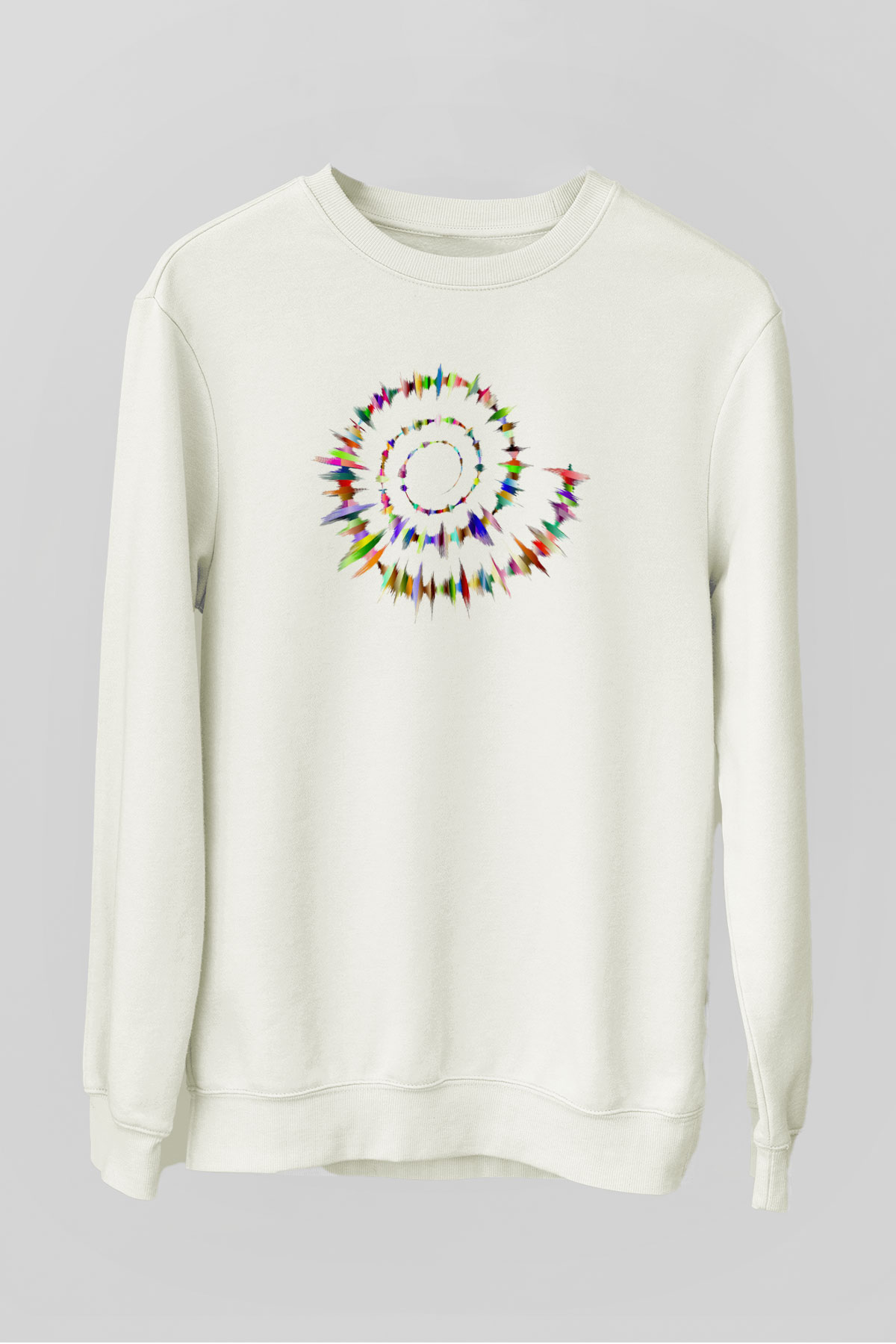 Spiral Beyaz Unisex Sweatshirt