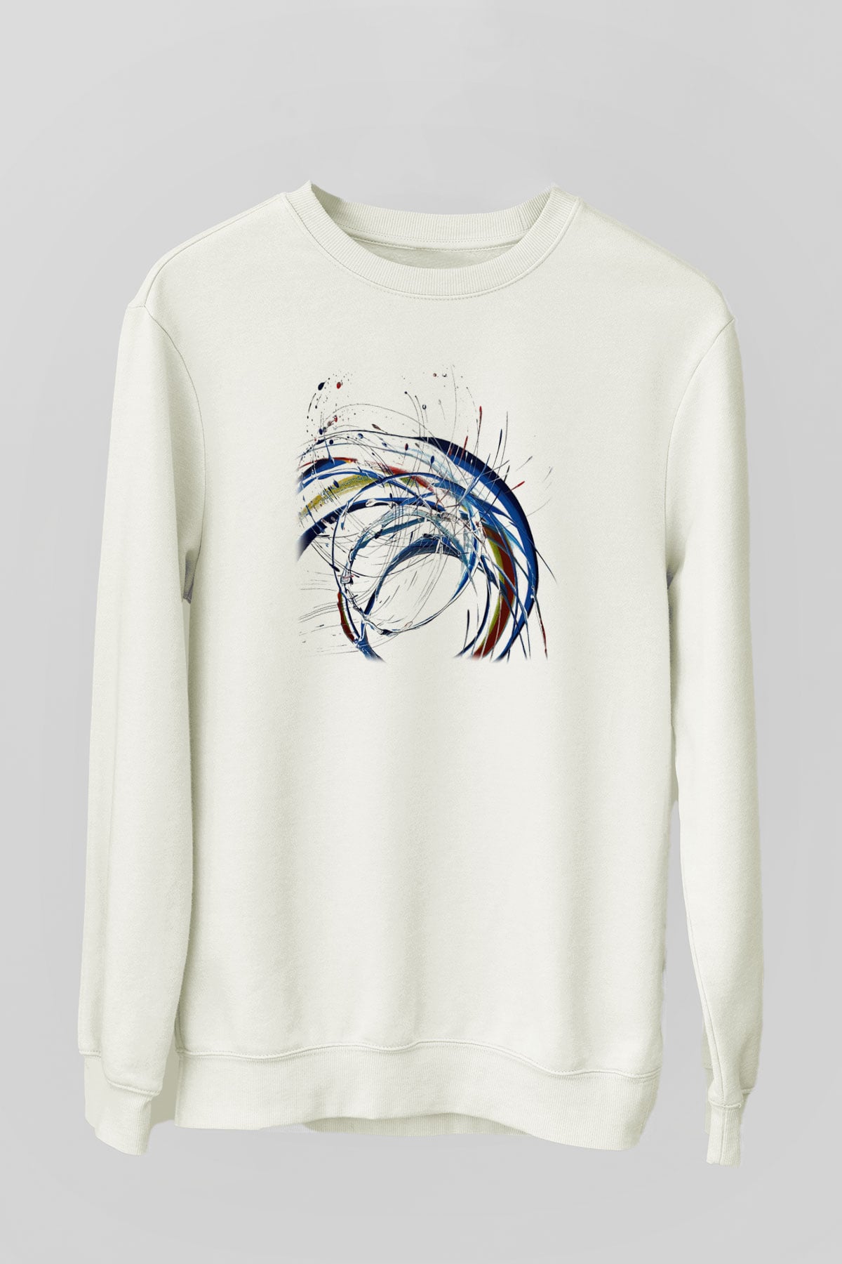 Spiral Beyaz Unisex Sweatshirt