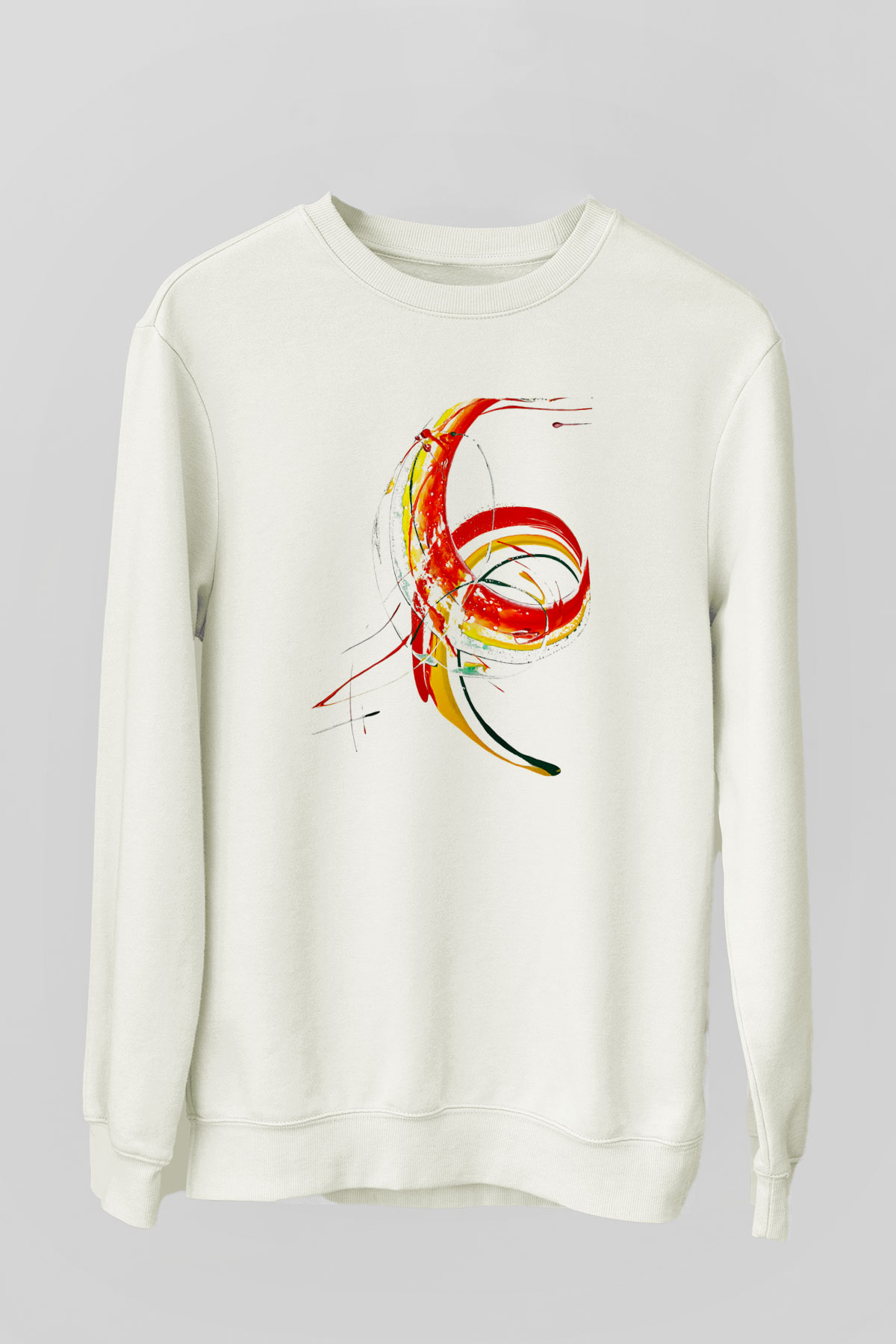 Spiral Beyaz Unisex Sweatshirt