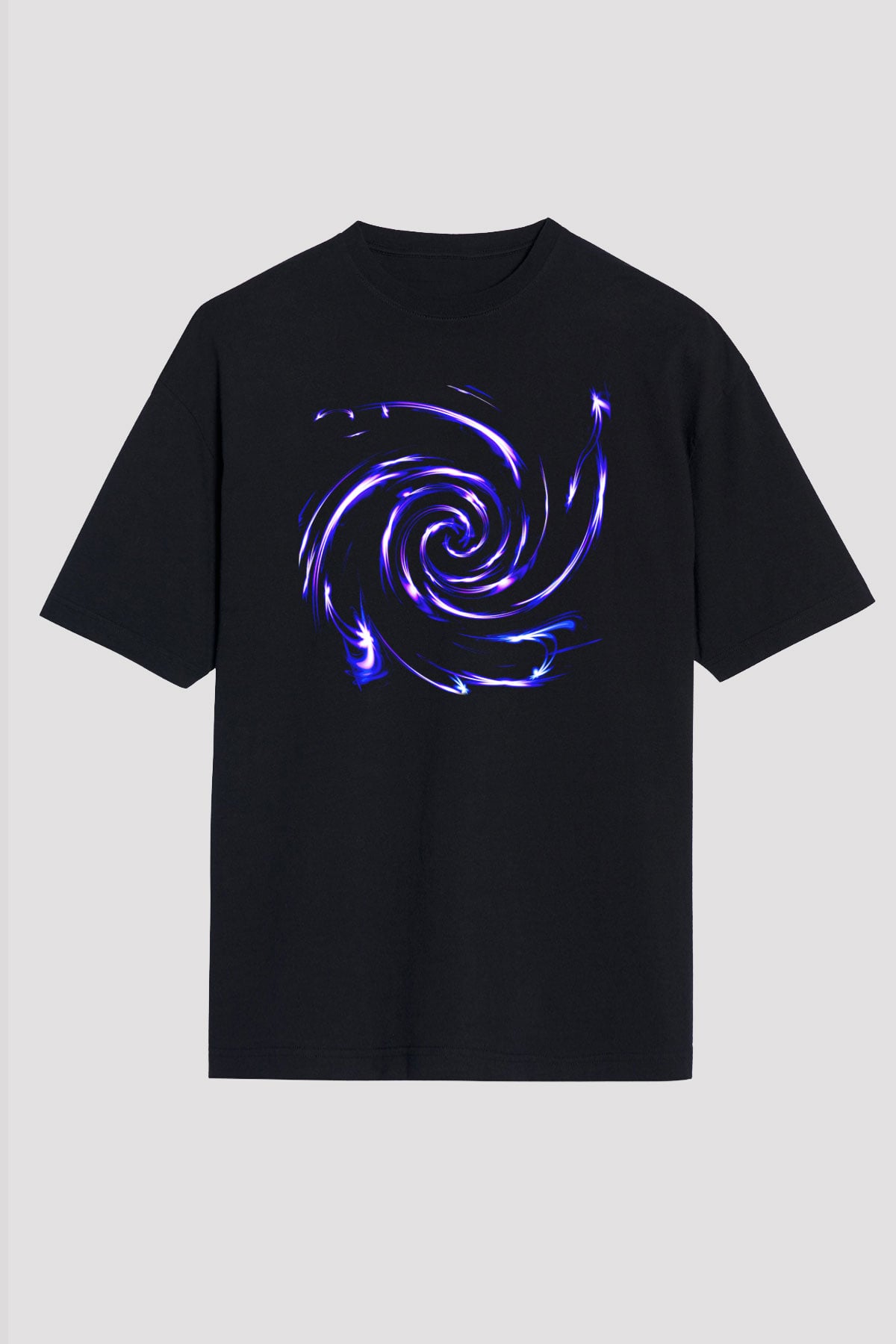 Spiral Siyah Unisex Oversize Tişört T-Shirt