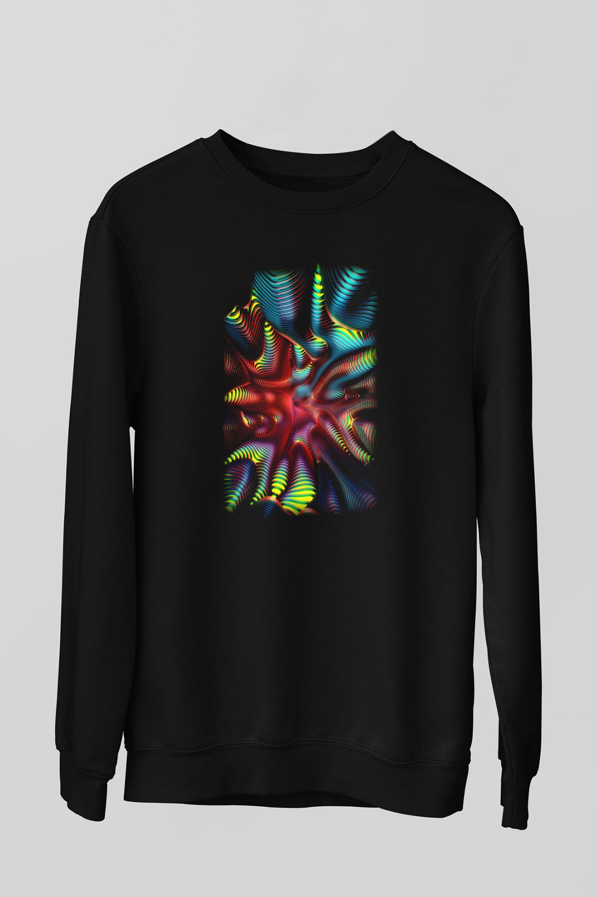 Spiral Siyah Unisex Sweatshirt