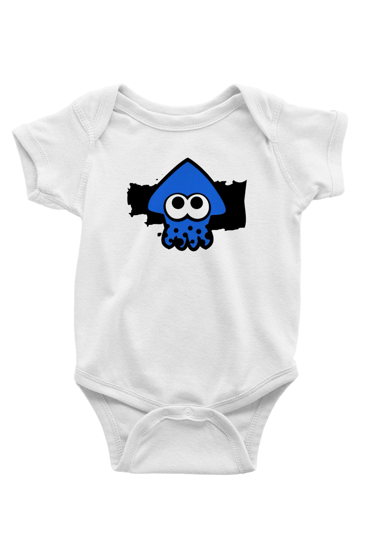 Splatoon Baskılı Beyaz Unisex Bebek Body - Zıbın