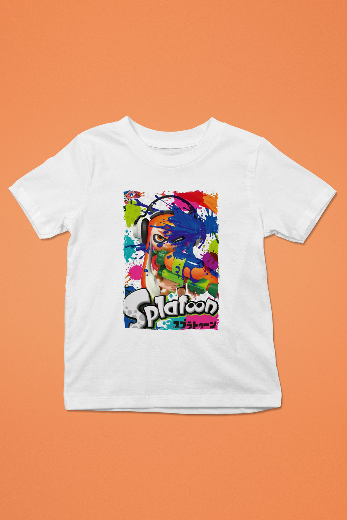 Splatoon Beyaz Unisex Çocuk Tişört