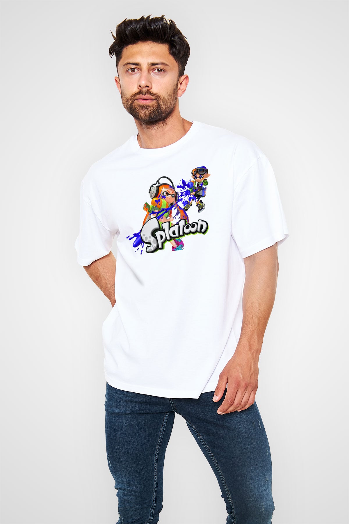 Splatoon Beyaz Unisex Tişört T-Shirt