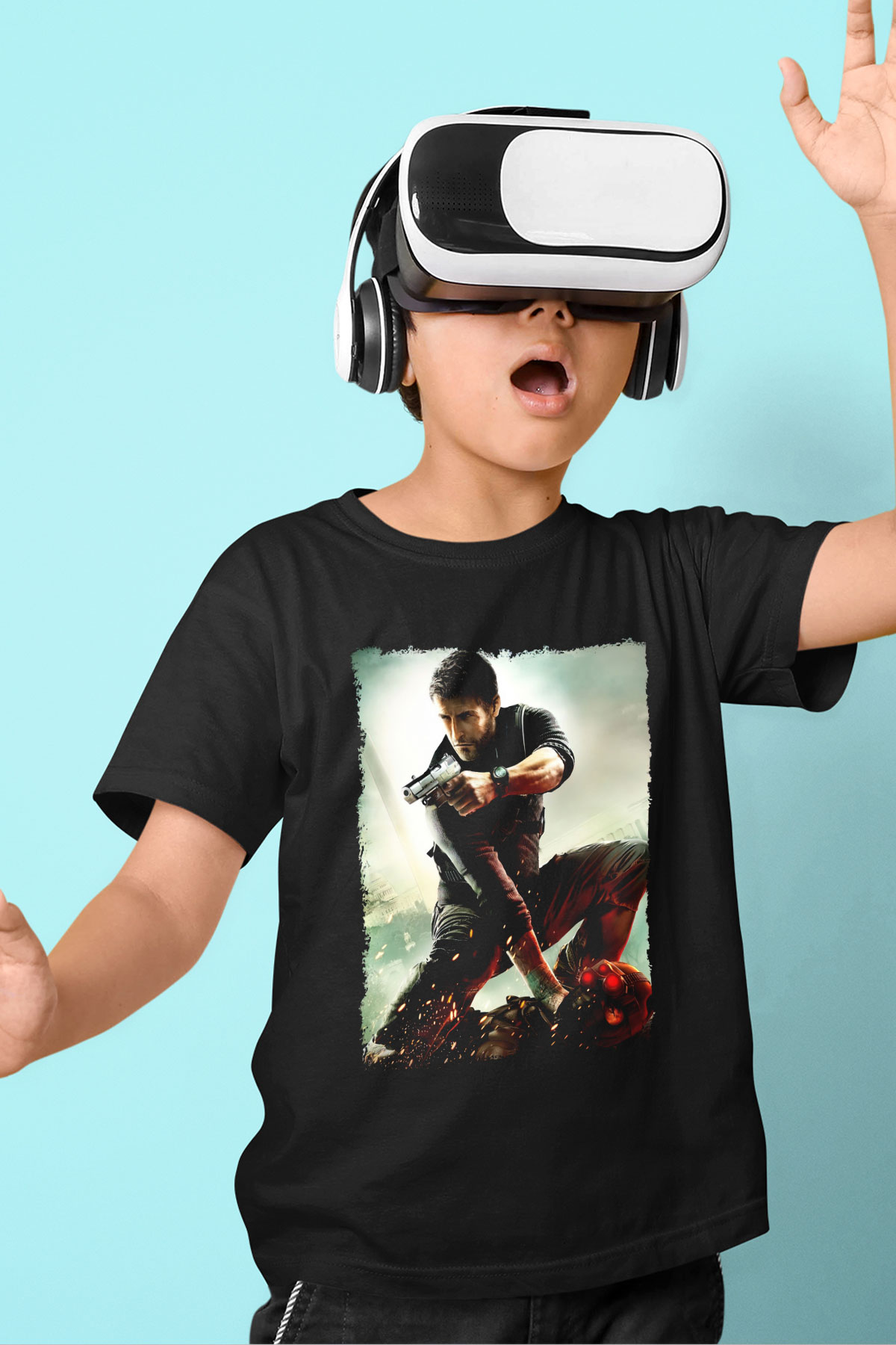 Splinter Cell Siyah Unisex Çocuk Tişört