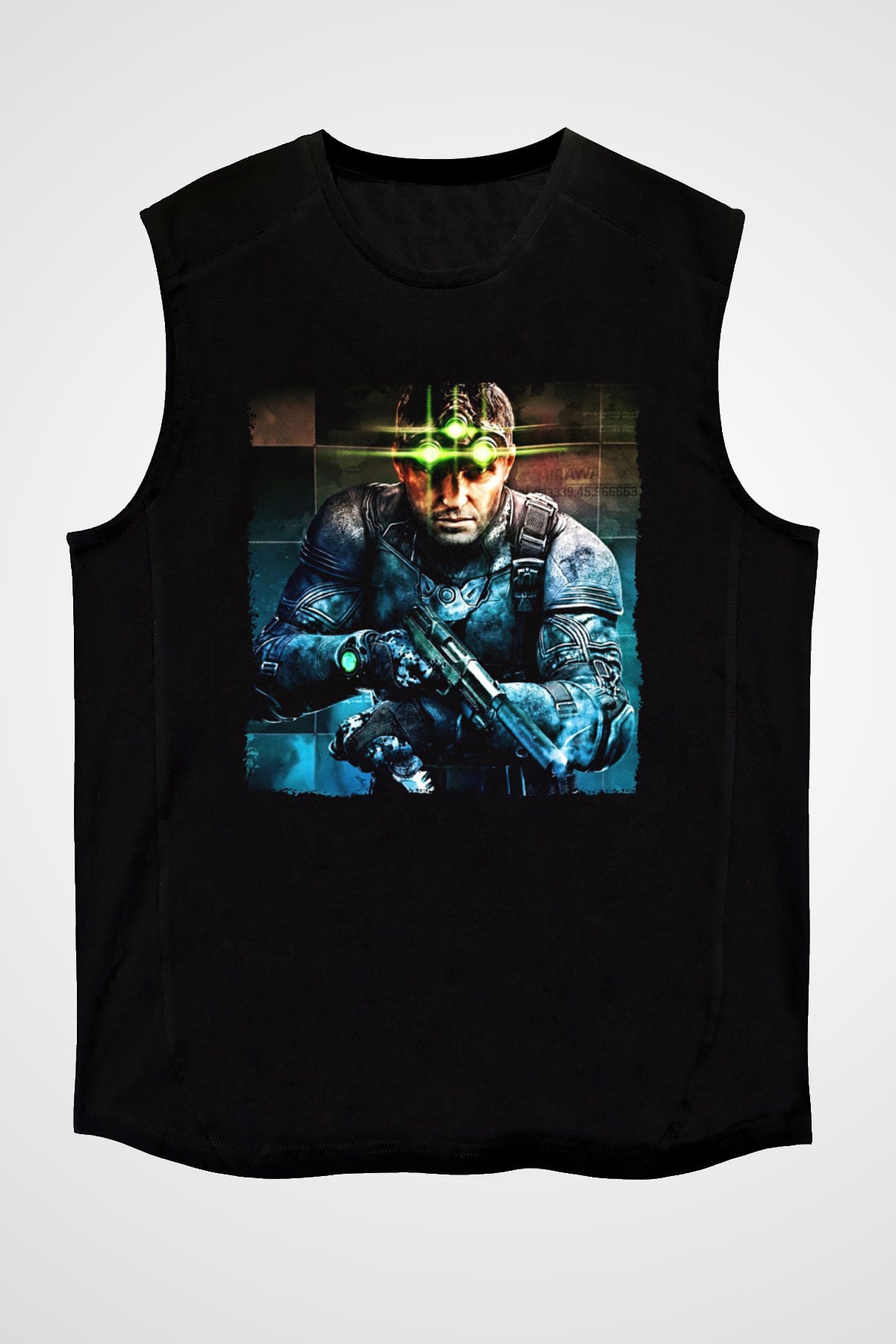Splinter Cell Siyah Unisex Kolsuz Tişört