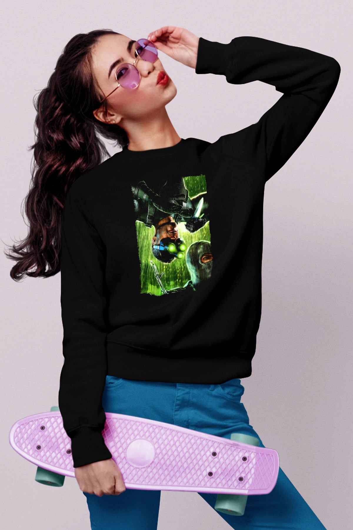 Splinter Cell Siyah Unisex Sweatshirt