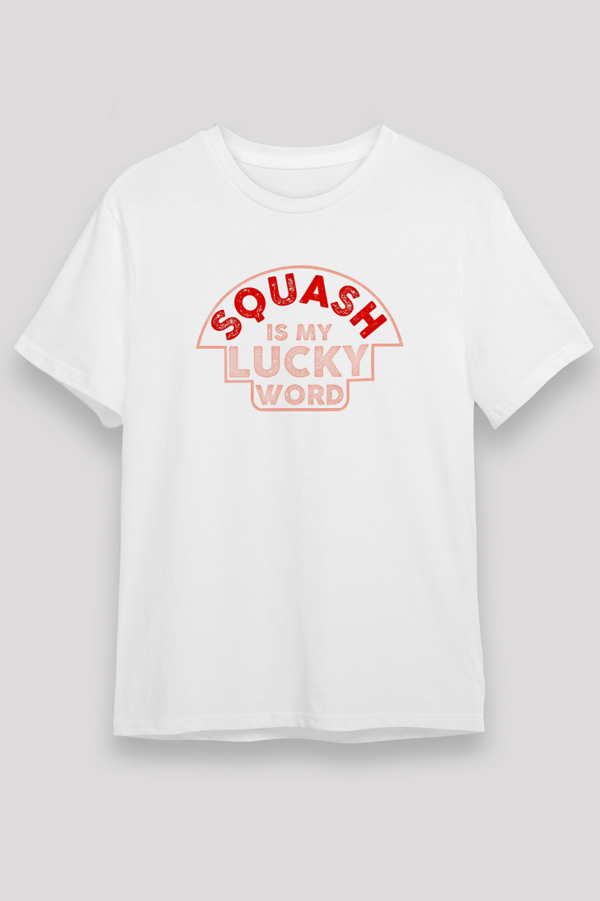 Squash Baskılı Unisex Beyaz Tişört - Tshirt