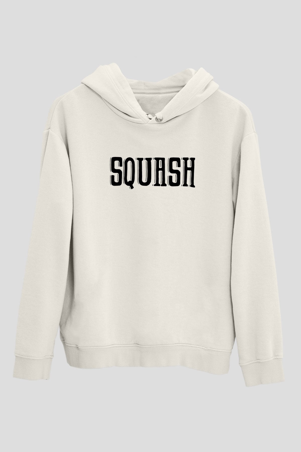 Squash Baskılı Unisex Ekru Hoodie
