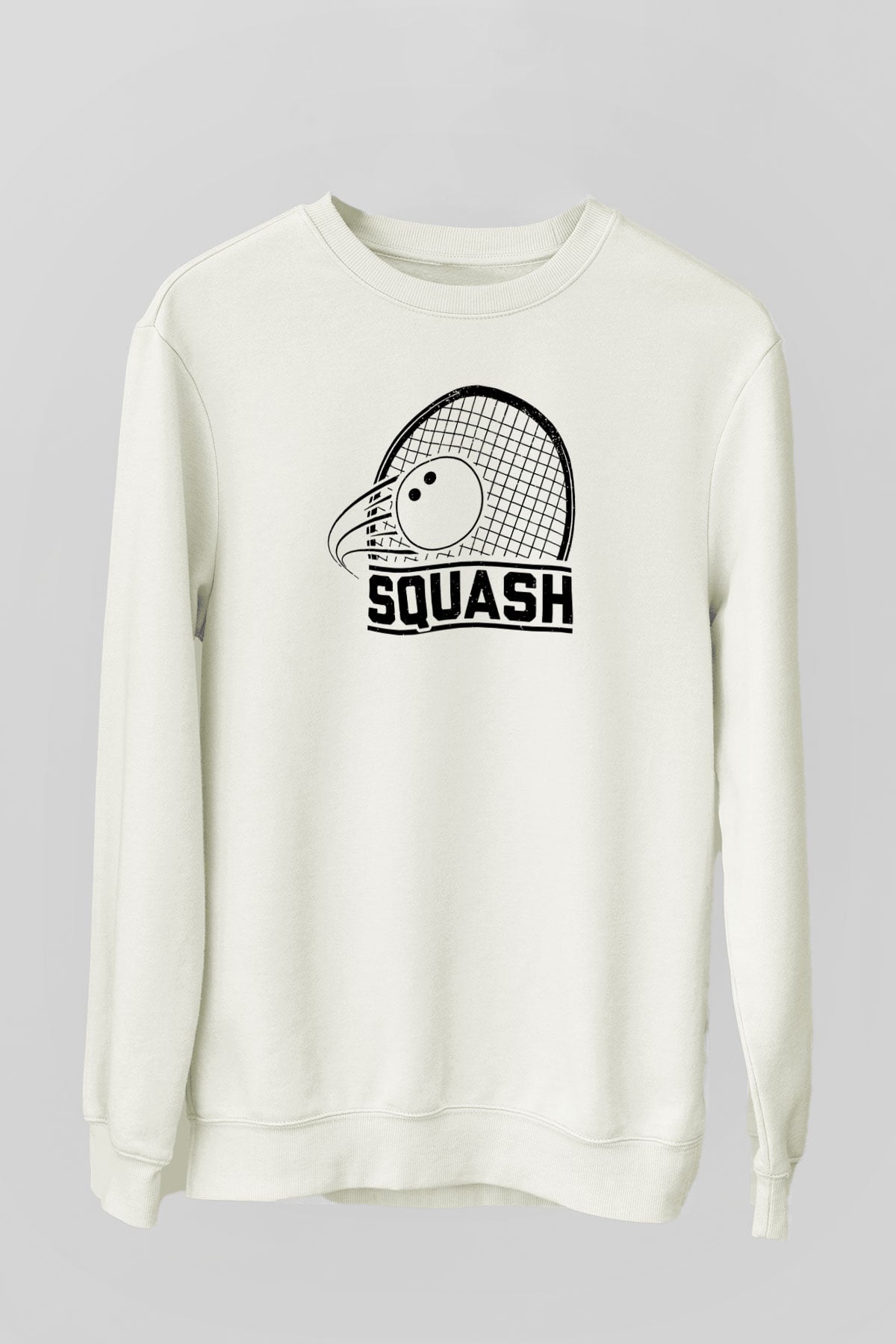 Squash Baskılı Unisex Ekru Sweatshirt