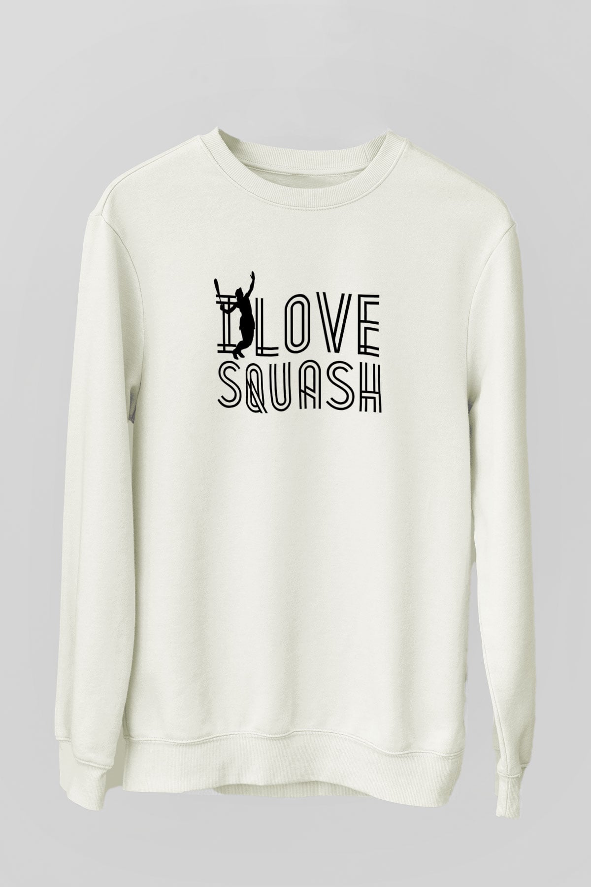 Squash Baskılı Unisex Ekru Sweatshirt