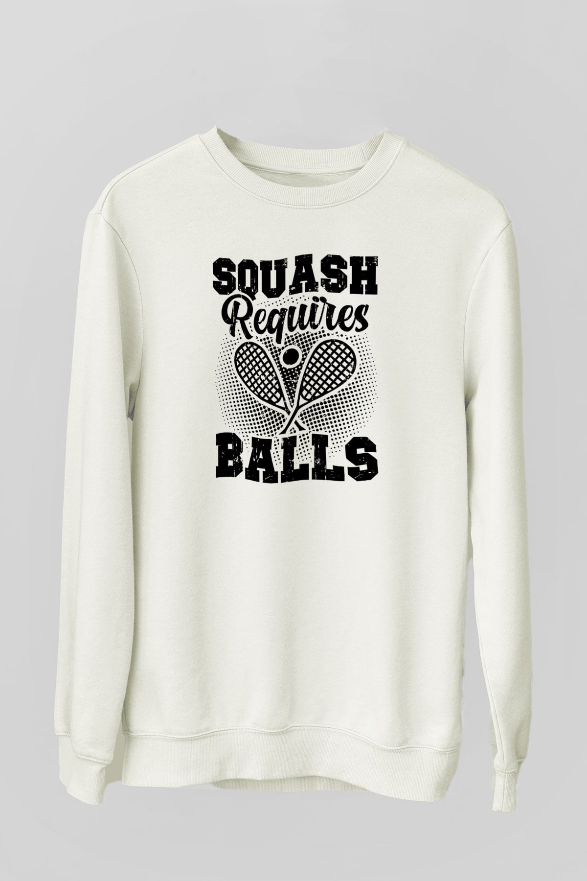 Squash Baskılı Unisex Ekru Sweatshirt