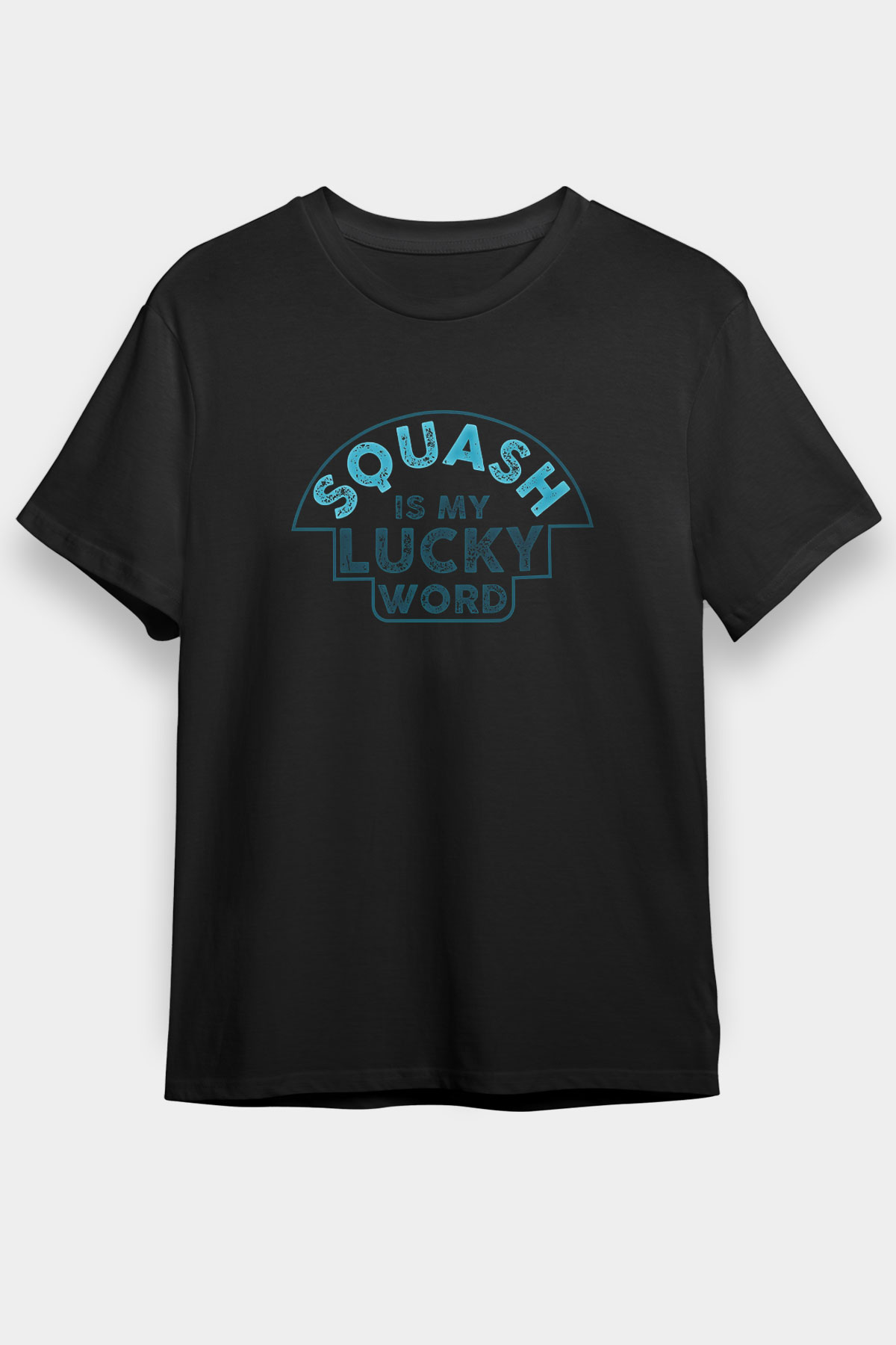 Squash Baskılı Unisex Siyah Tişört - Tshirt