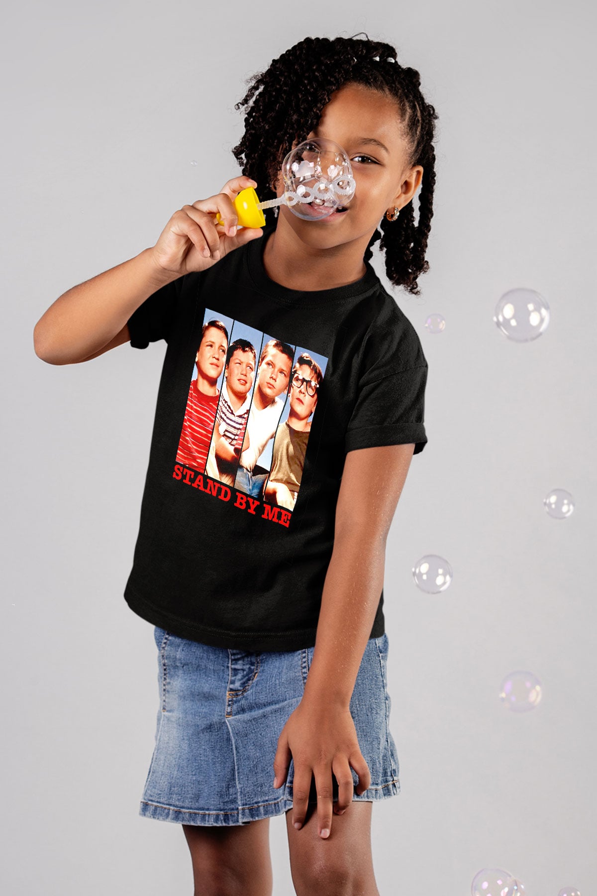 Stand by Me Siyah Unisex  Çocuk Tişört