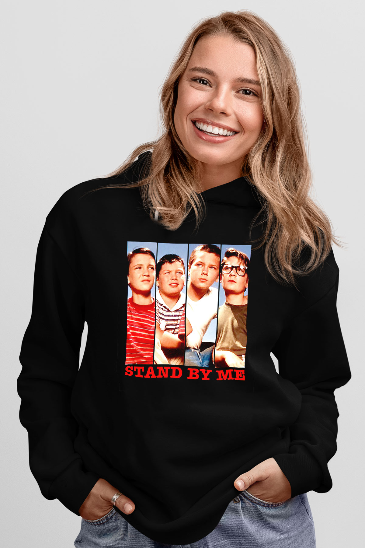 Stand by Me Siyah Unisex Hoodie