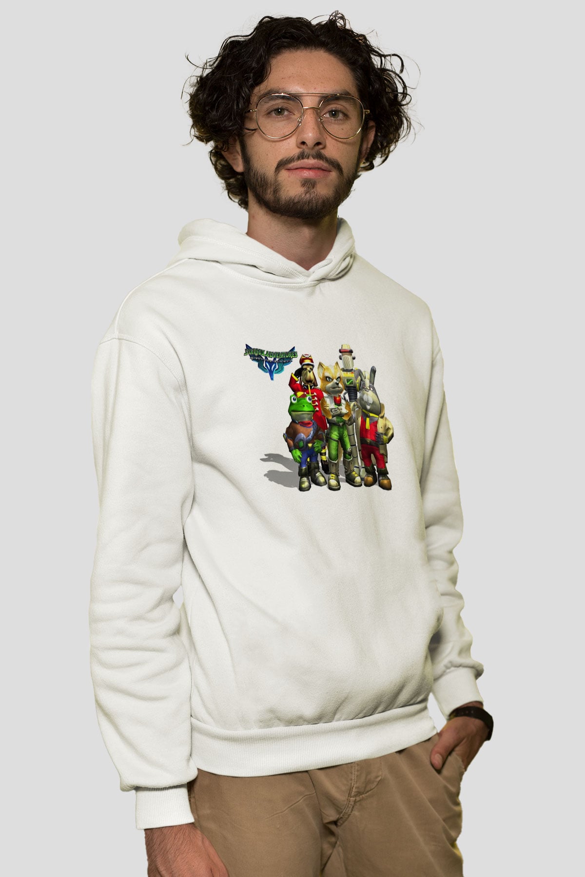 Star Fox Beyaz Unisex Hoodie