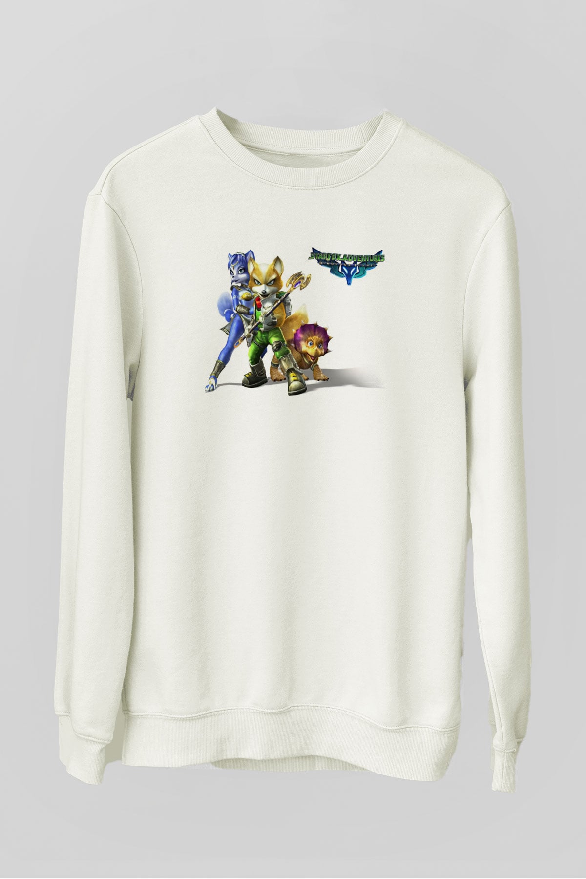 Star Fox Beyaz Unisex Sweatshirt